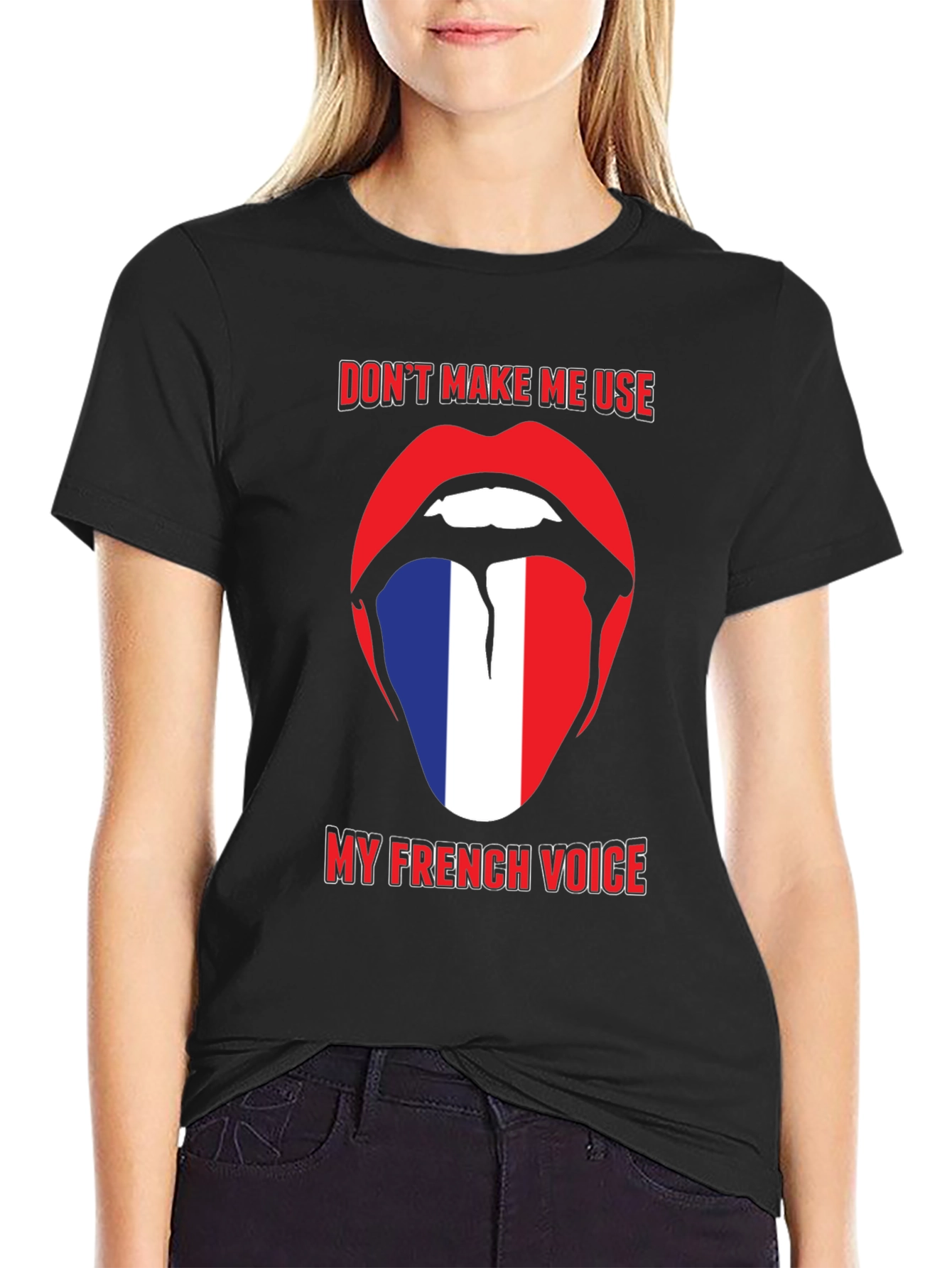 Funny French Voice Tongue T-Shirt