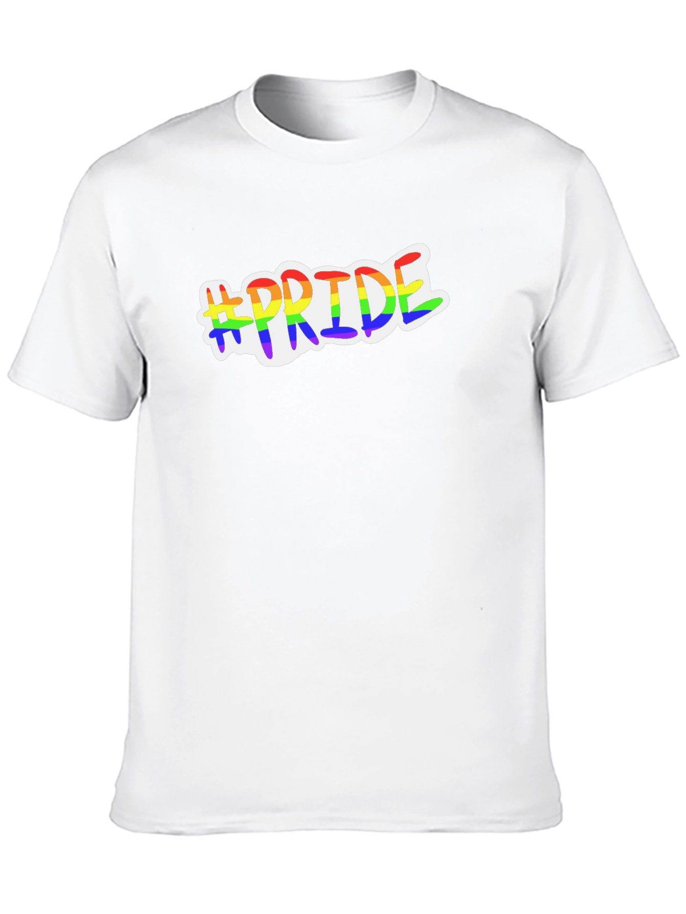 #Pride Rainbow Graphic Black T-Shirt