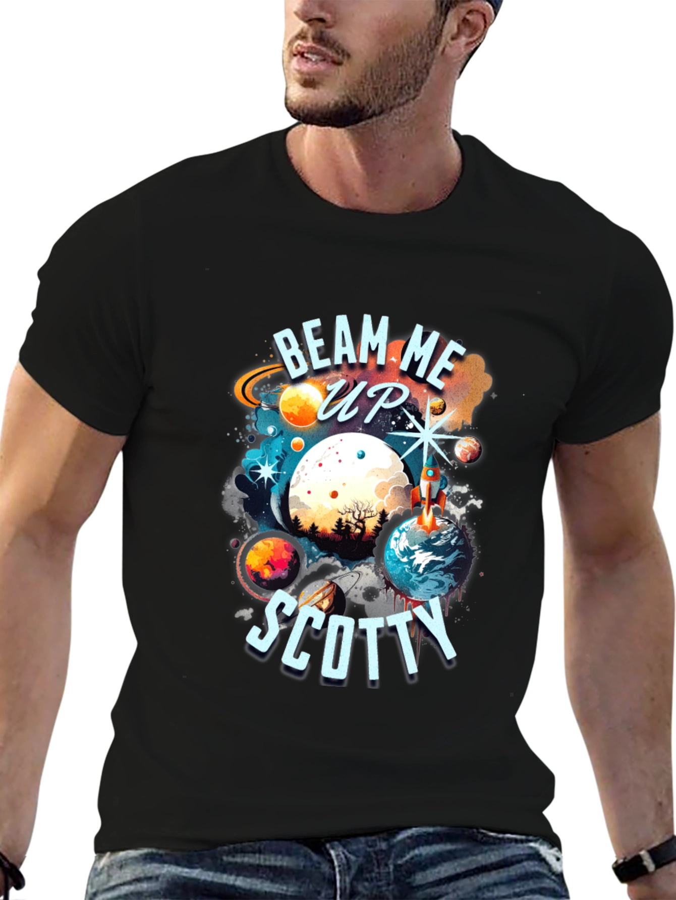 Beam Me Up Scotty Graphic T-Shirt