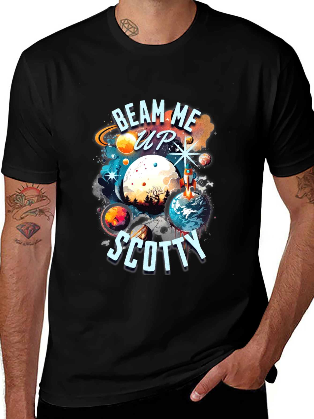 Beam Me Up Scotty Graphic T-Shirt