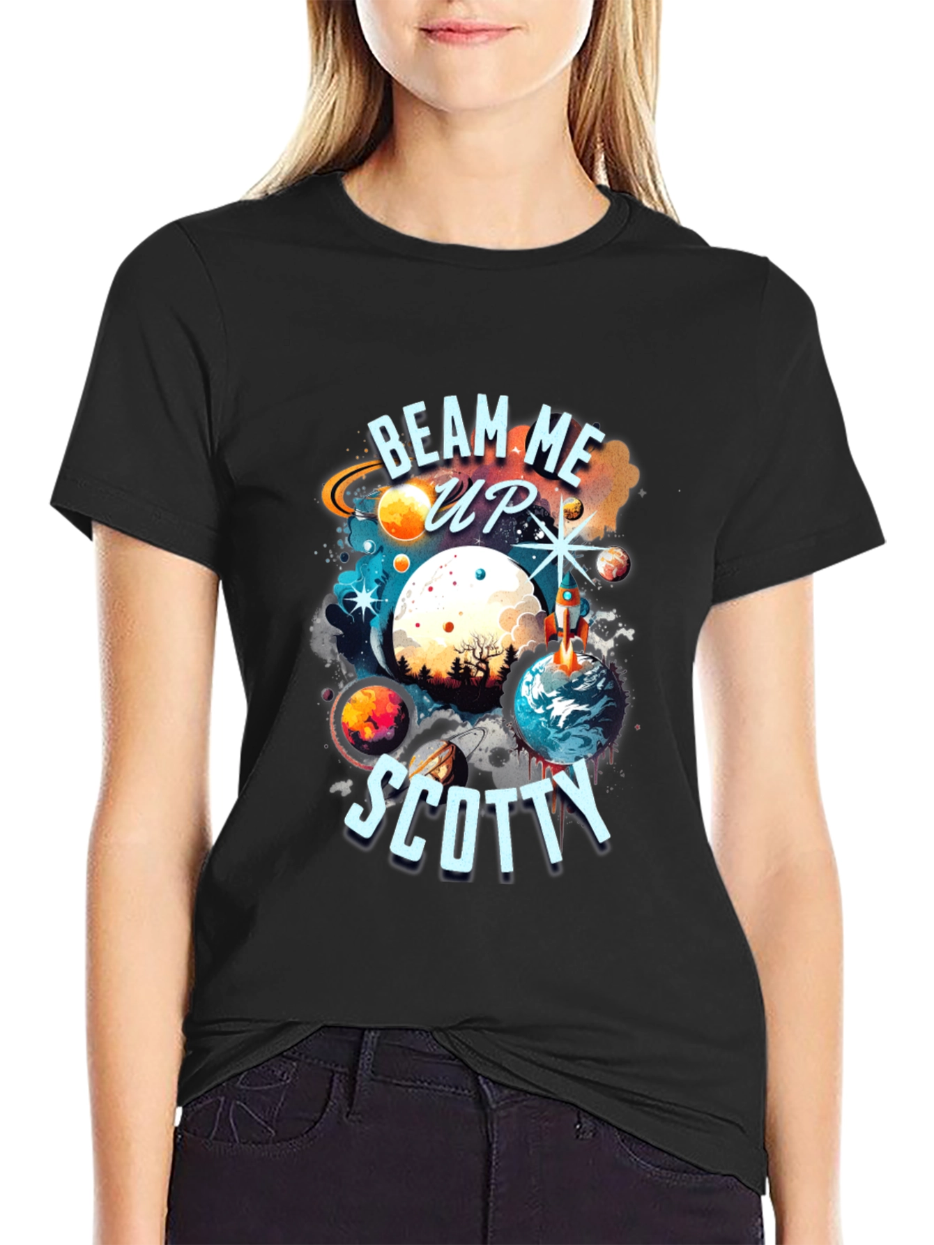 Beam Me Up Scotty Graphic T-Shirt