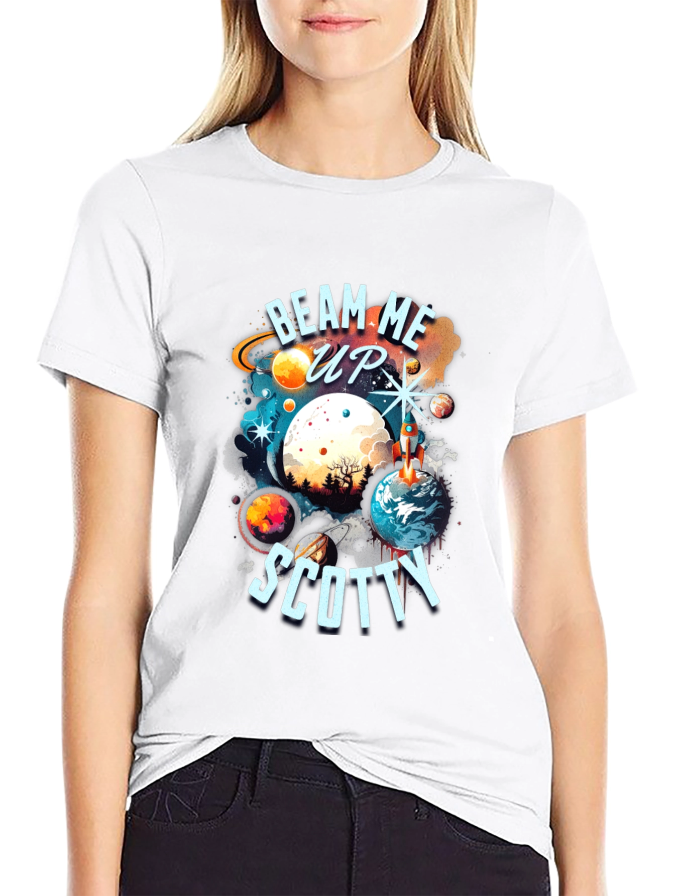 Beam Me Up Scotty Graphic T-Shirt