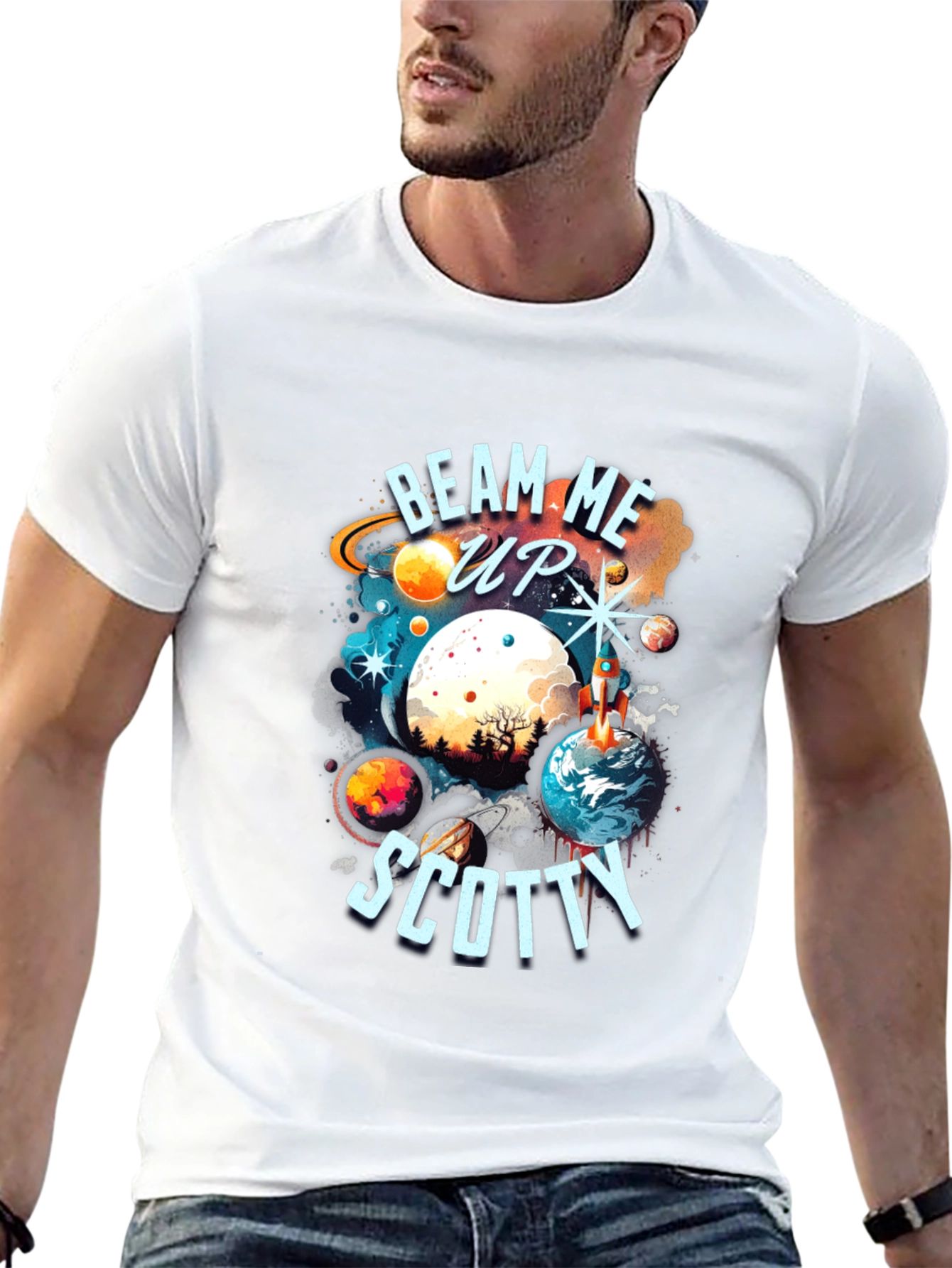 Beam Me Up Scotty Graphic T-Shirt
