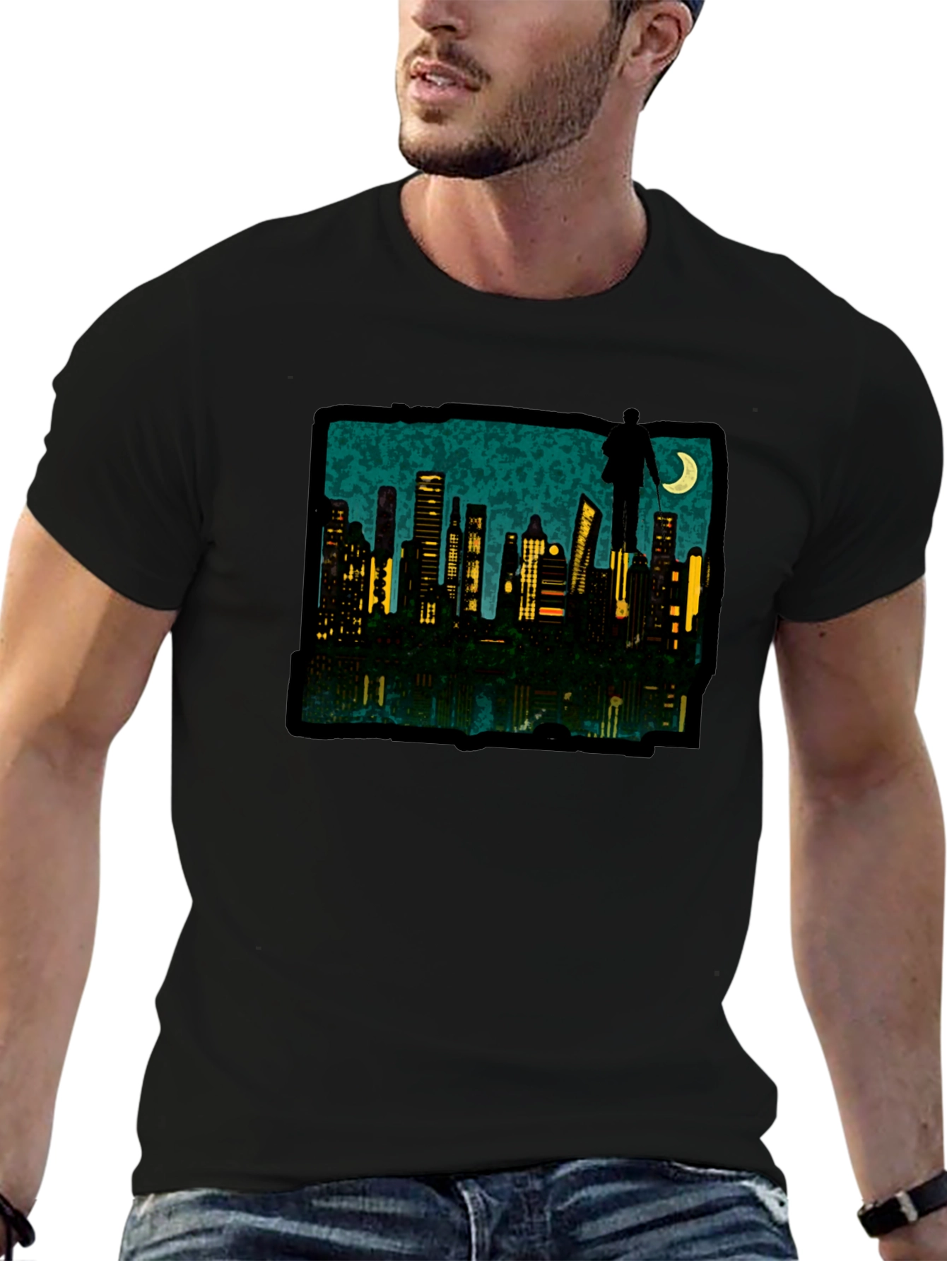 Cityscape Silhouette Graphic Tee