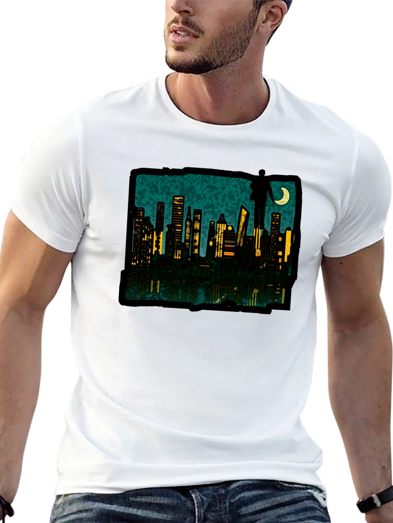 Cityscape Silhouette Graphic Tee