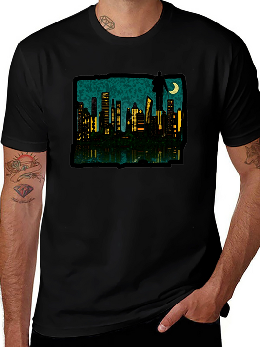 Cityscape Silhouette Graphic Tee