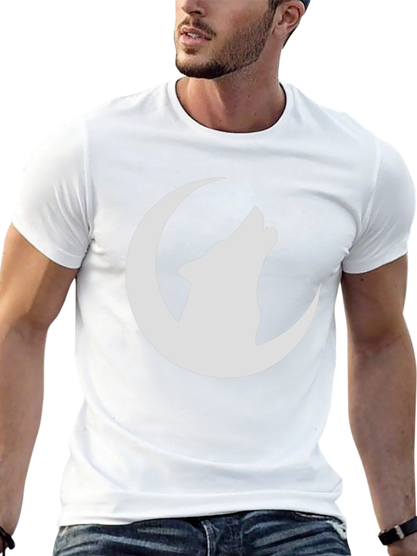 Wolf Moon Graphic Tee - Stylish Black T-Shirt