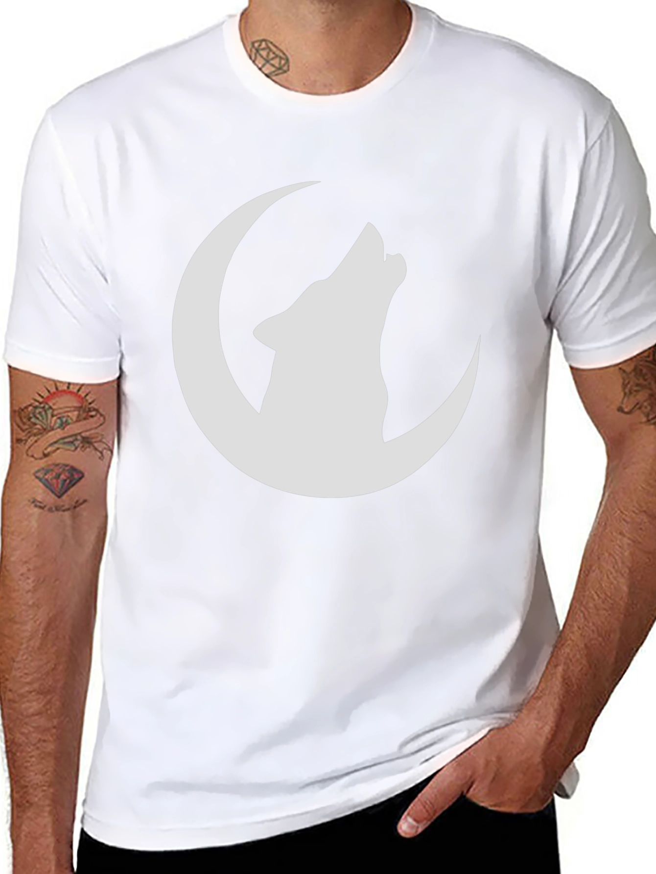 Wolf Moon Graphic Tee - Stylish Black T-Shirt