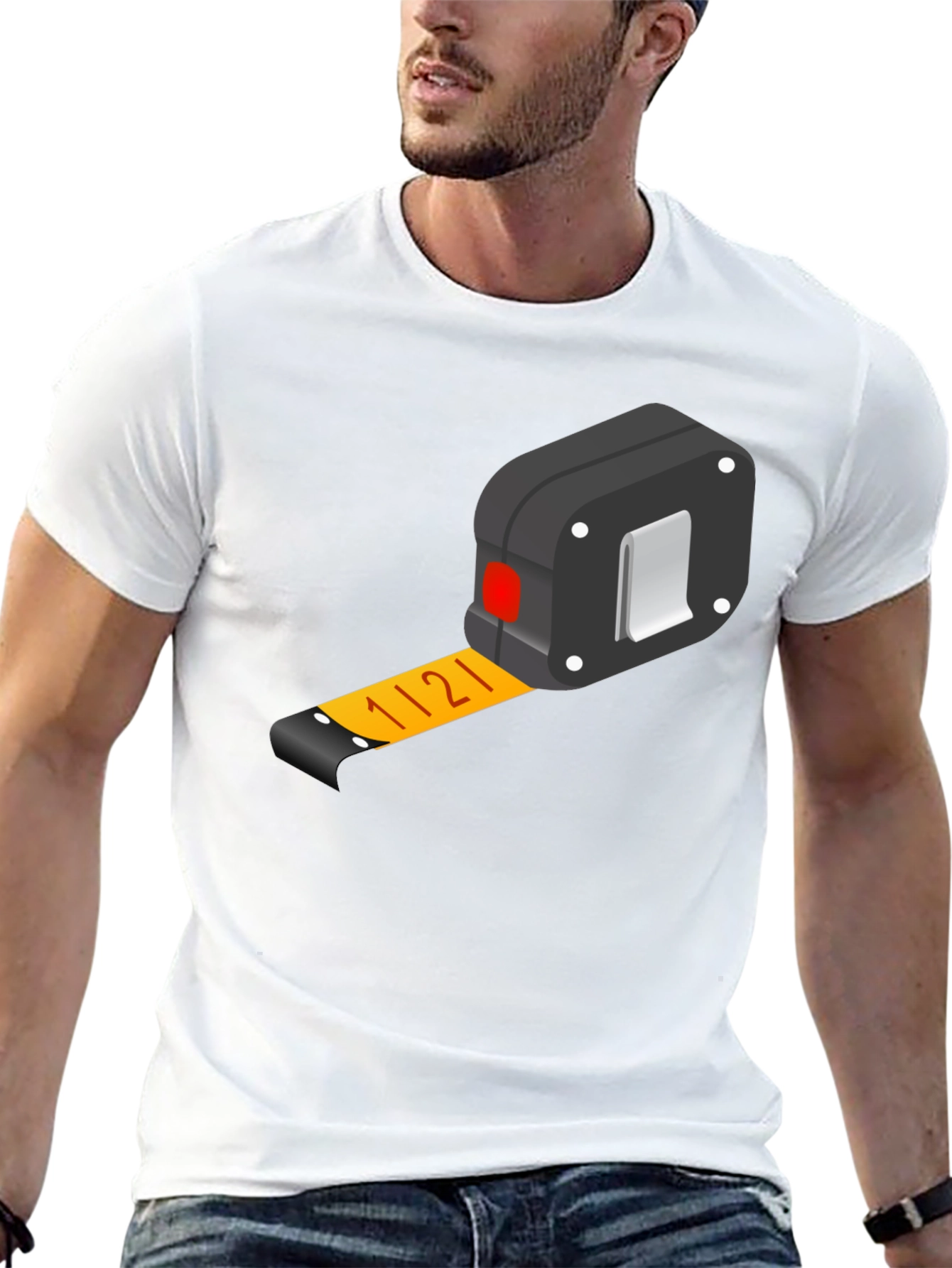 Measure Up: Novelty Tape Measure Graphic Tee