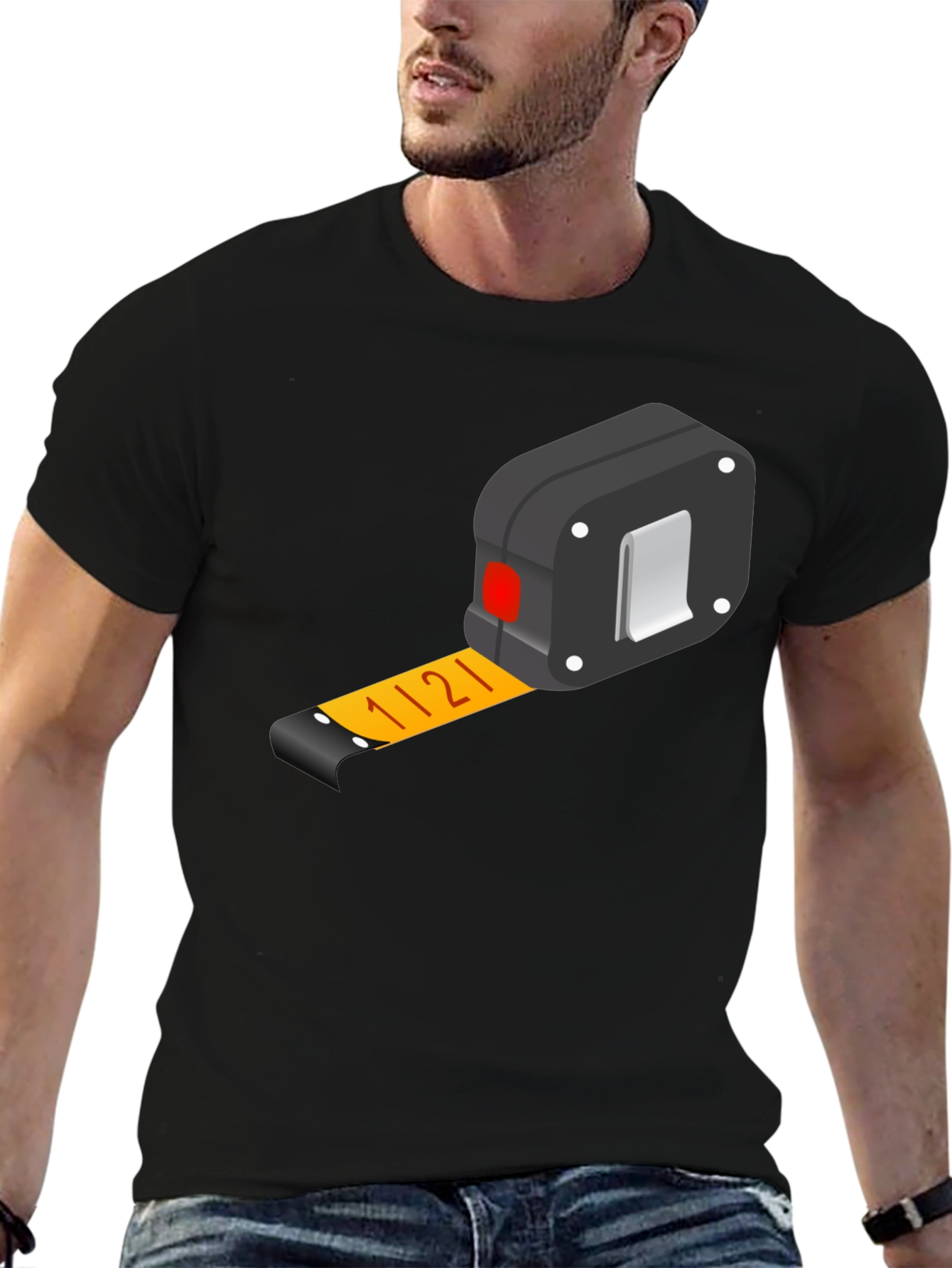 Measure Up: Novelty Tape Measure Graphic Tee