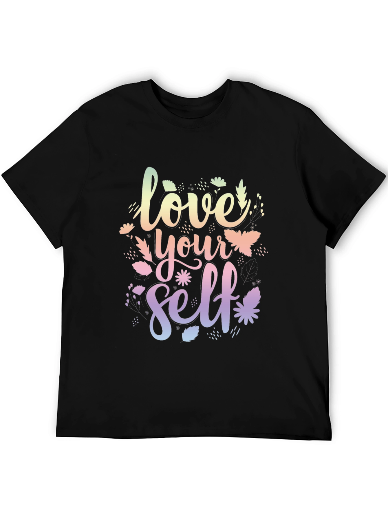 Love Yourself Graphic Tee - Black Cotton T-Shirt
