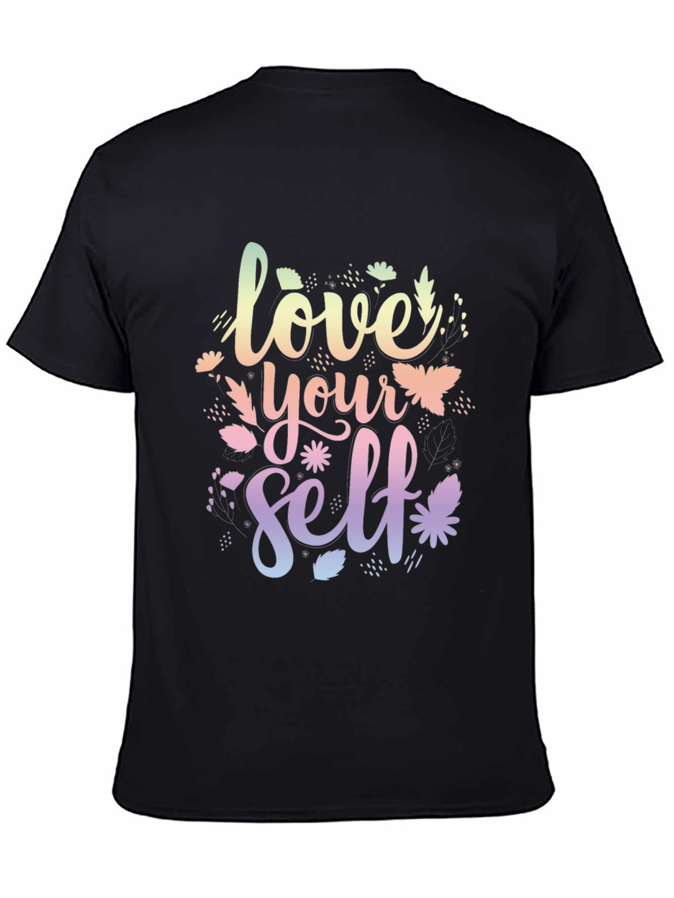 Love Yourself Graphic Tee - Black Cotton T-Shirt