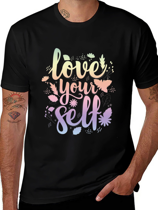 Love Yourself Graphic Tee - Black Cotton T-Shirt