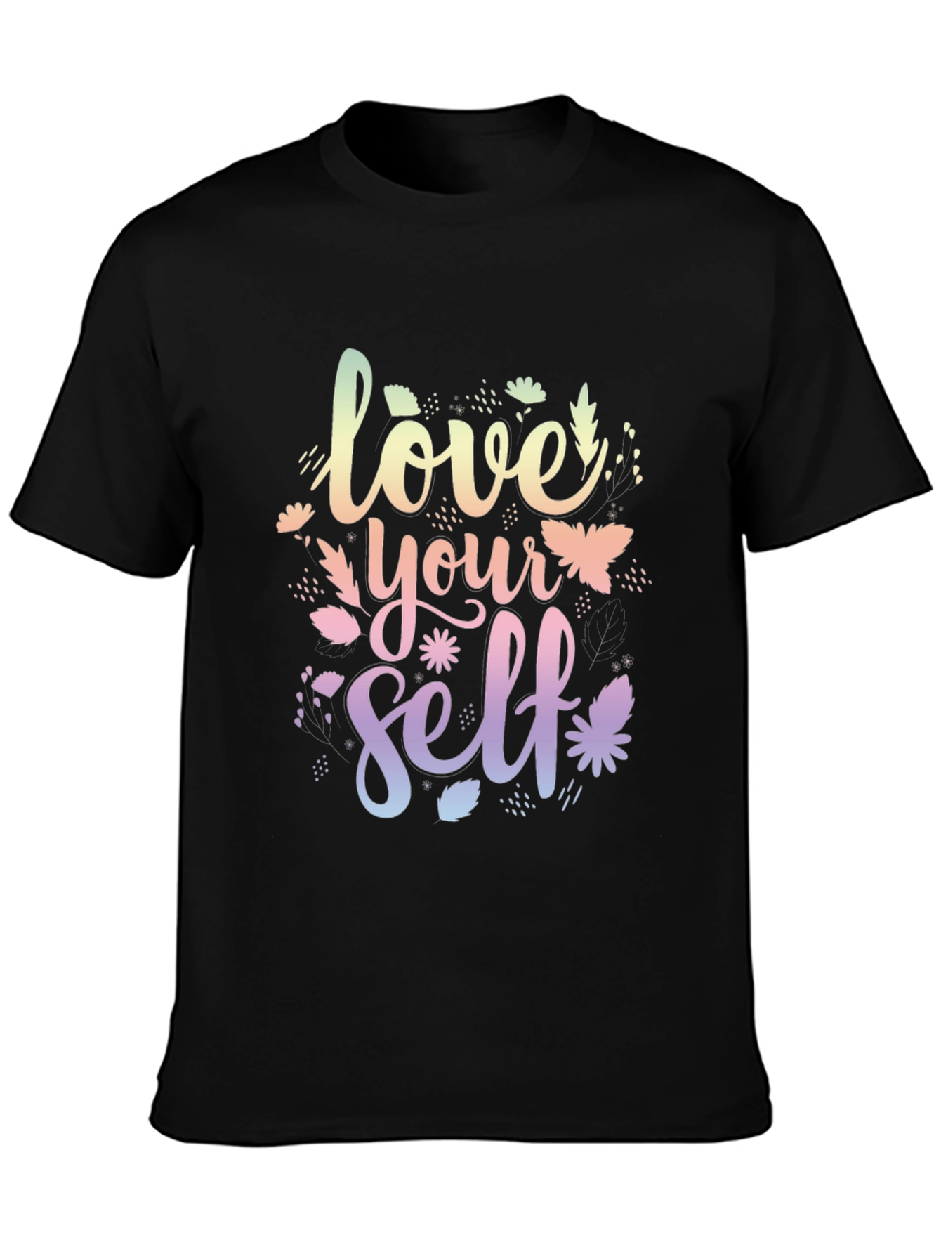 Love Yourself Graphic Tee - Black Cotton T-Shirt
