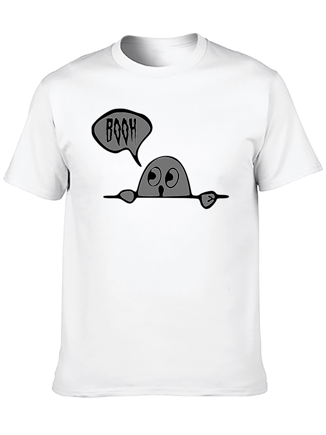 Boo Ghost Graphic Tee - Mens Black T-Shirt