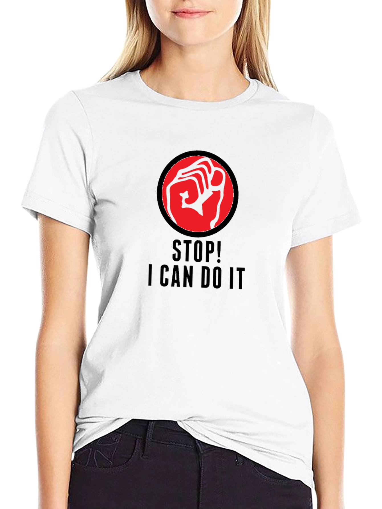 Empowering Stop! I Can Do It Graphic T-Shirt