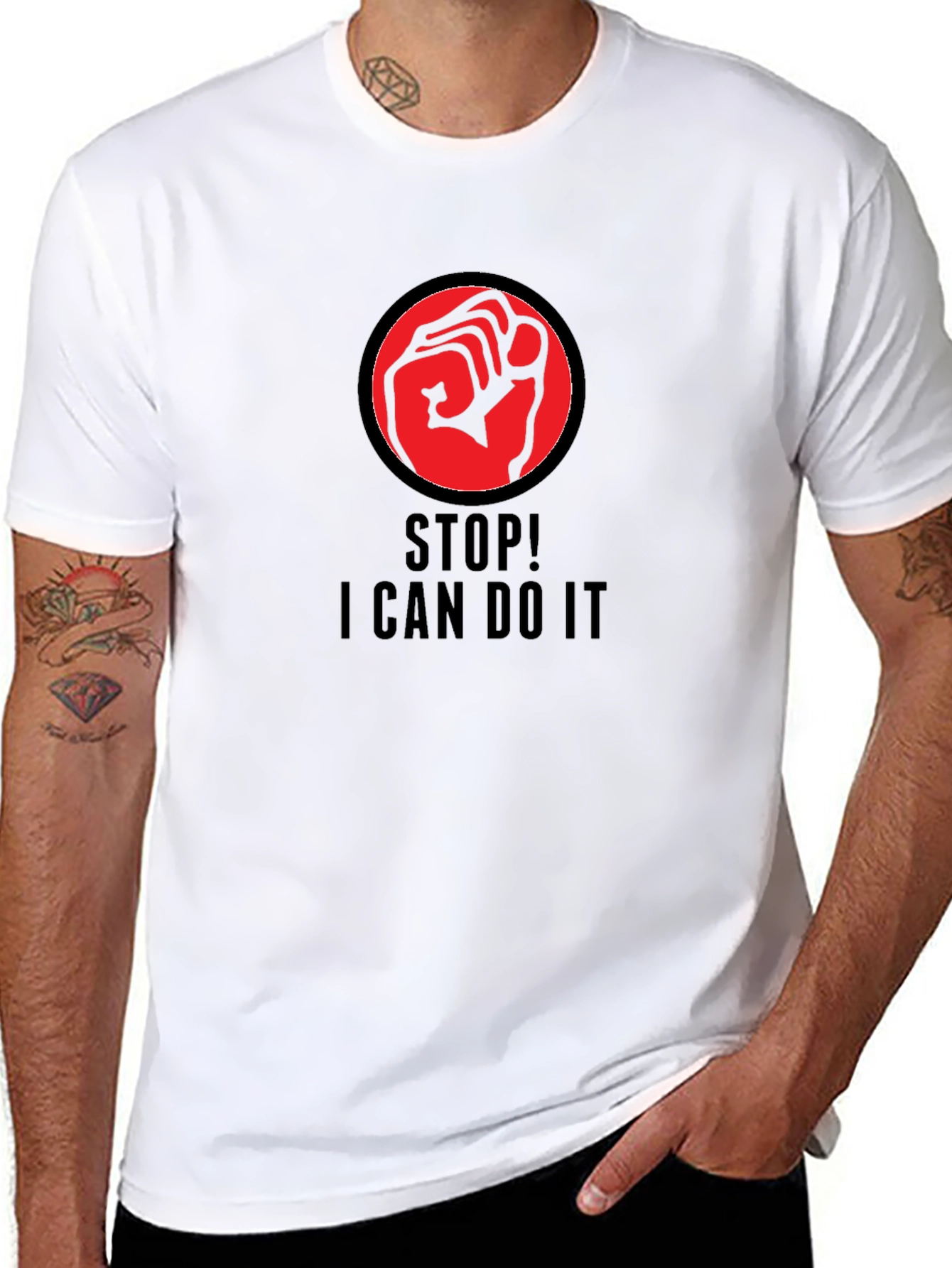 Empowering Stop! I Can Do It Graphic T-Shirt