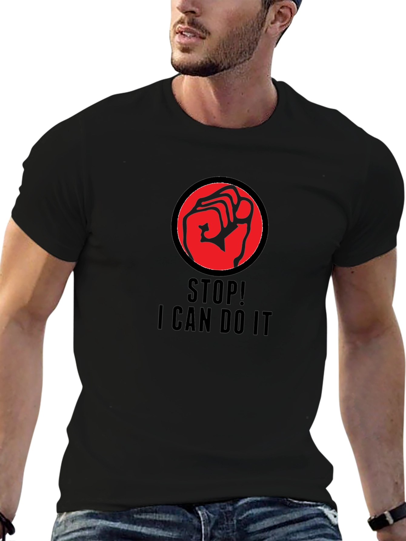 Empowering Stop! I Can Do It Graphic T-Shirt
