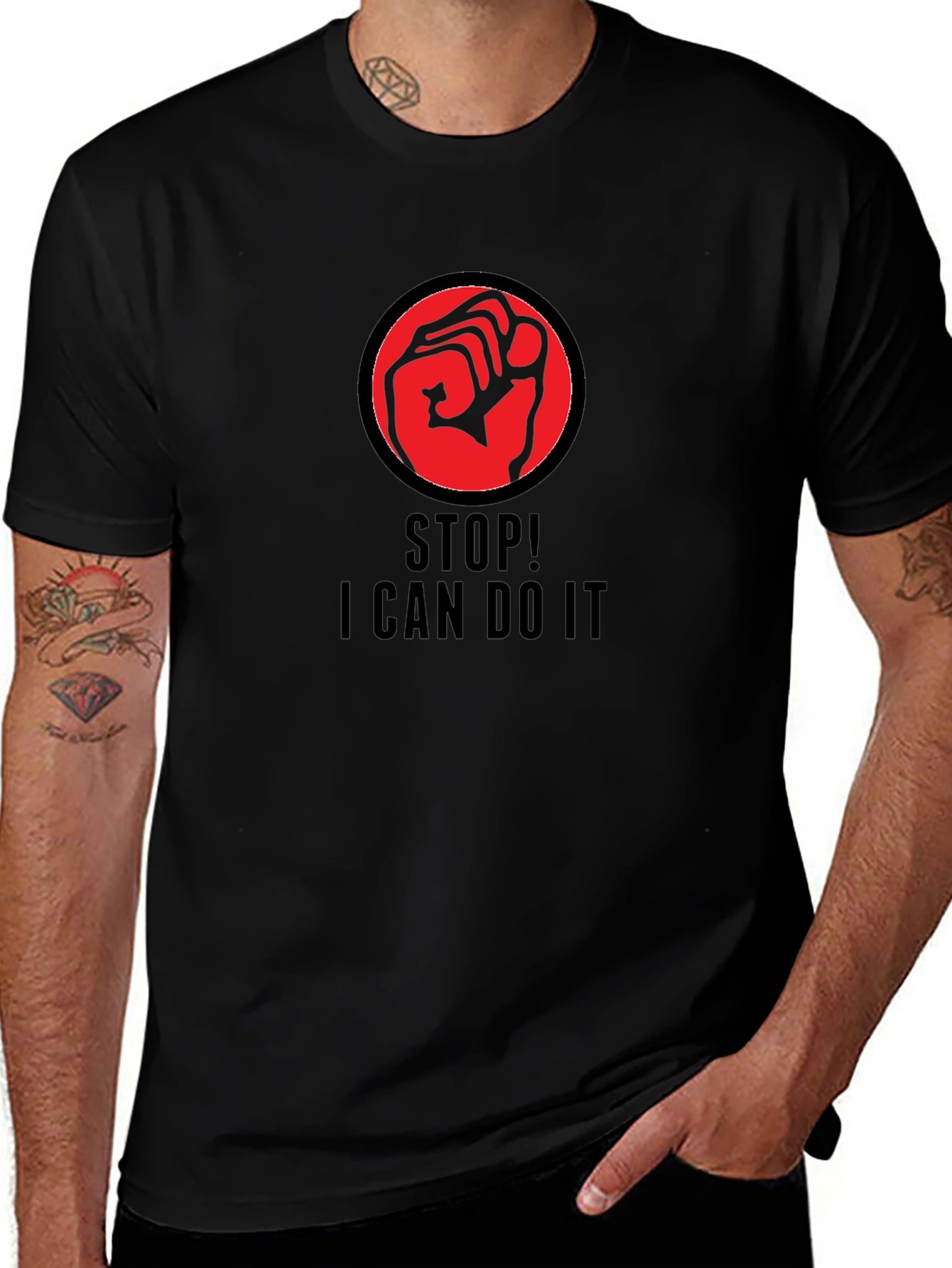Empowering Stop! I Can Do It Graphic T-Shirt