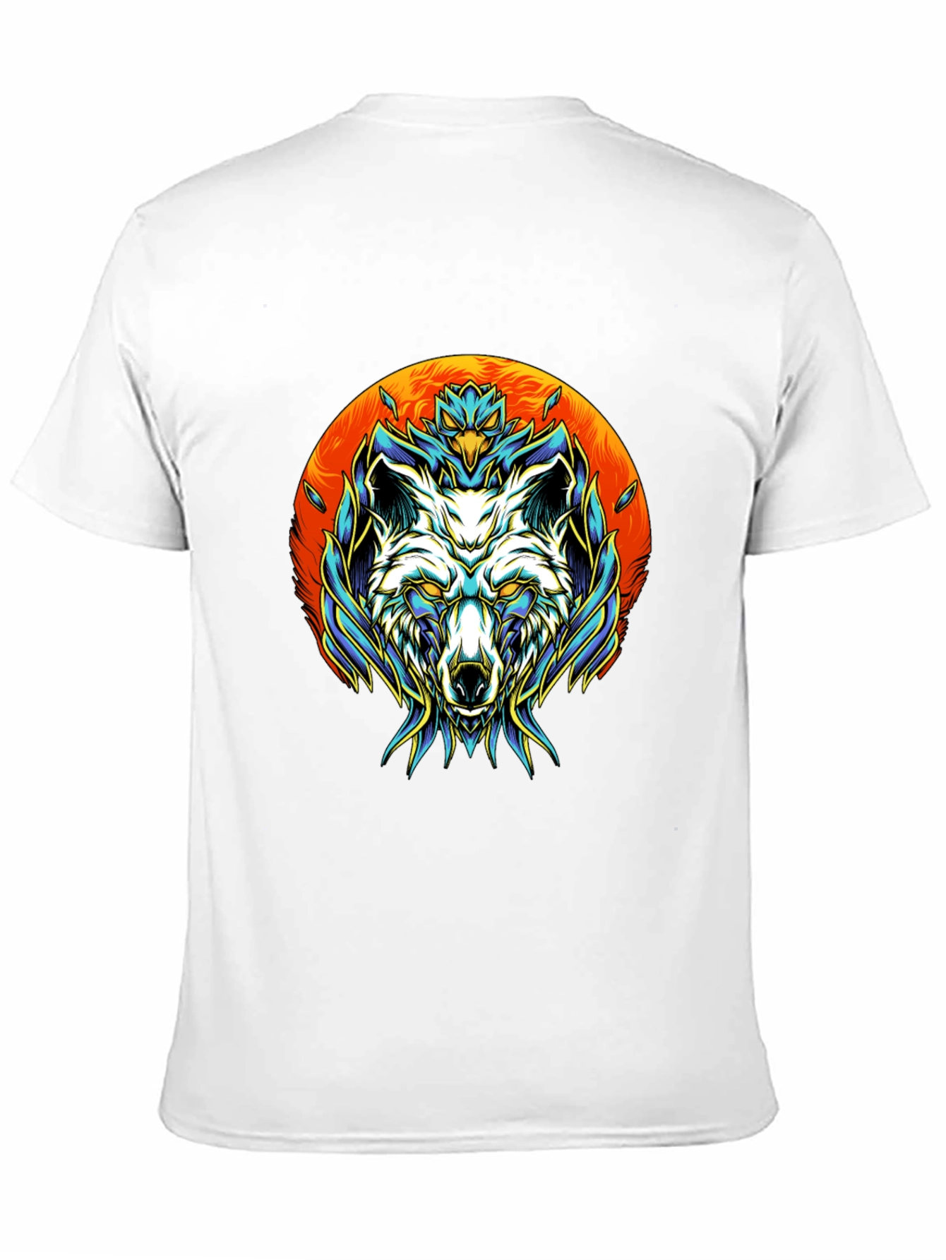 Wolf Graphic Tee - Black Cotton Blend Unique Design