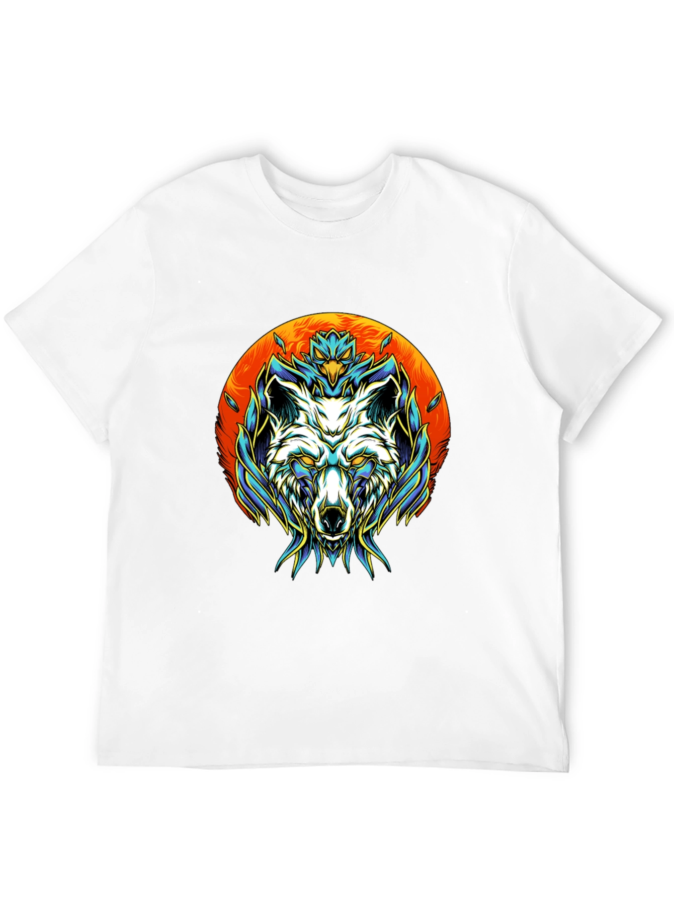 Wolf Graphic Tee - Black Cotton Blend Unique Design