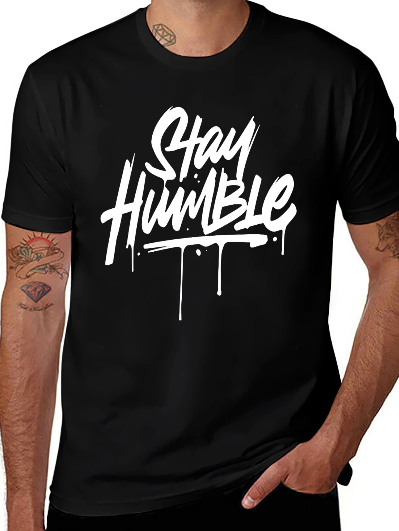 Stay Humble Black Graphic Tee