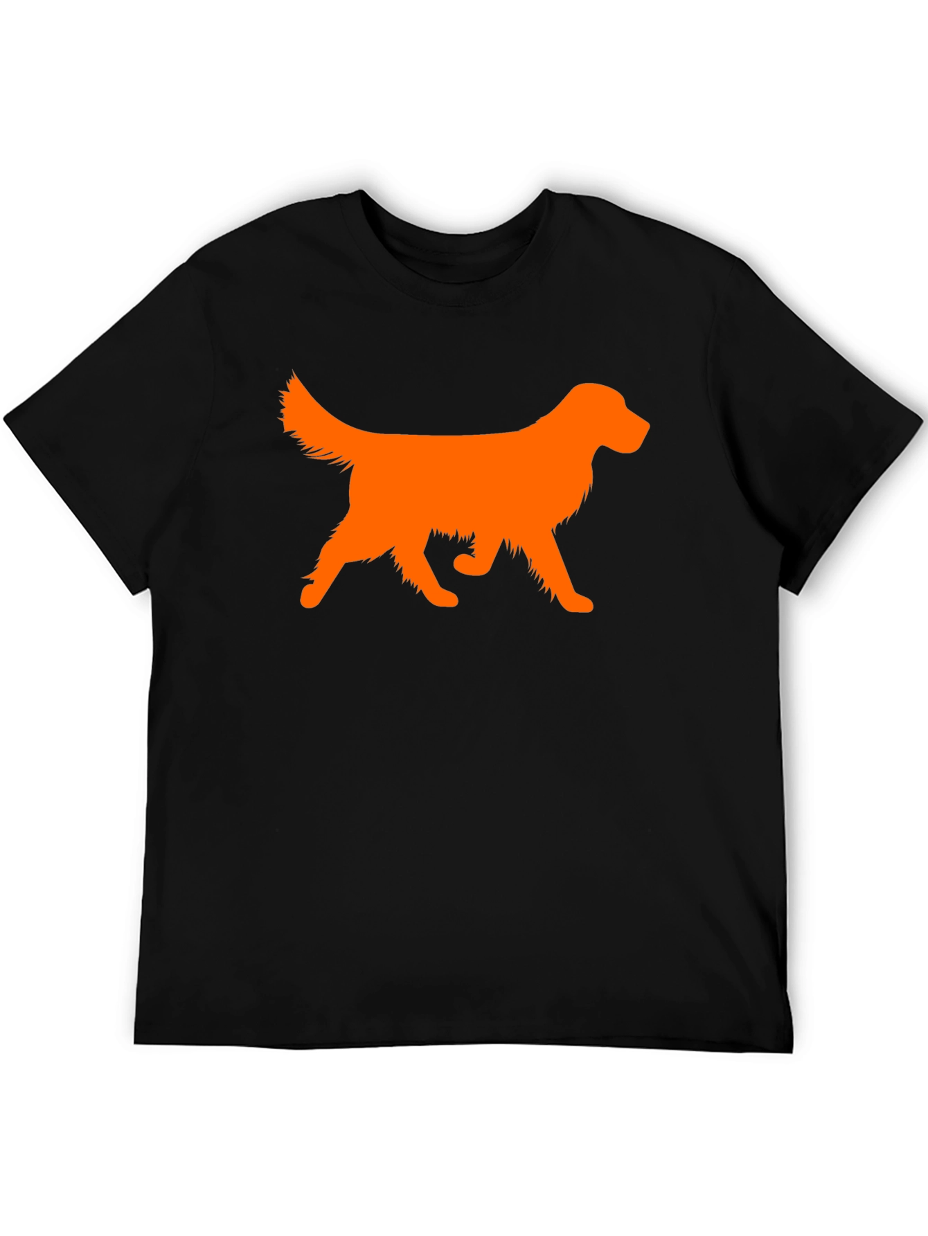 Golden Retriever Silhouette Black T-Shirt