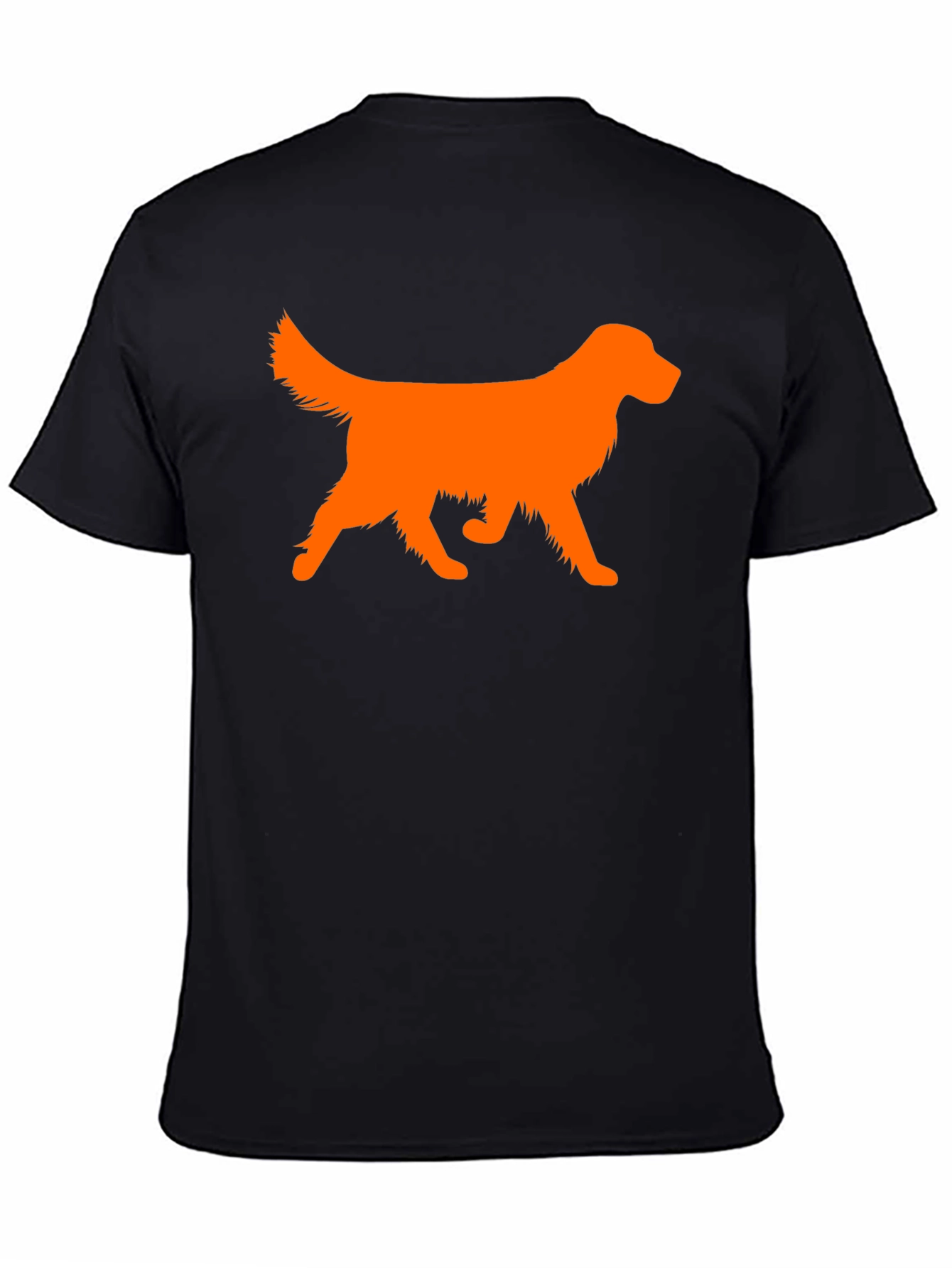 Golden Retriever Silhouette Black T-Shirt
