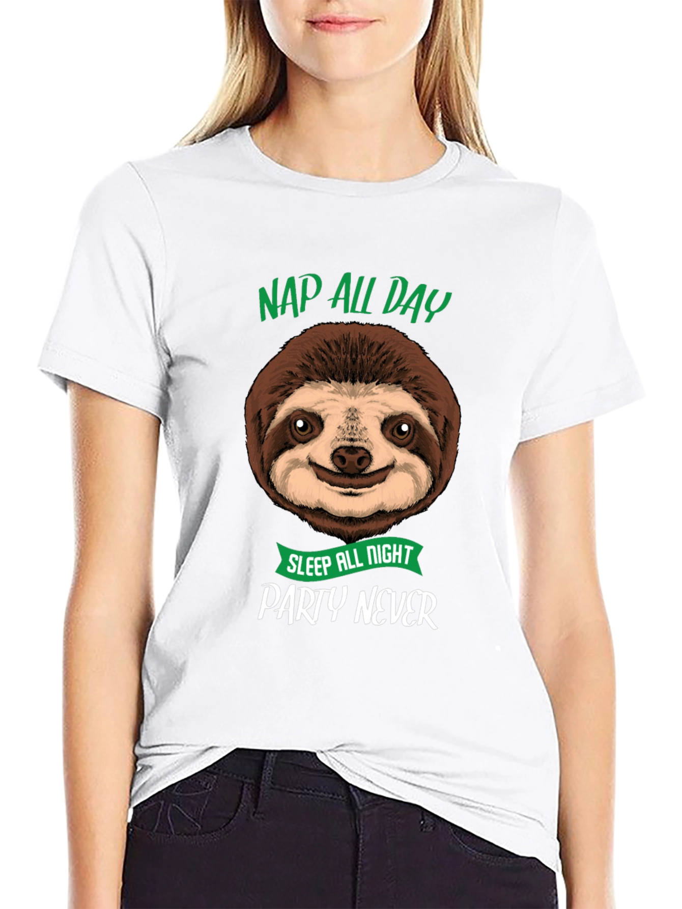 Nap All Day Sloth Graphic Tee
