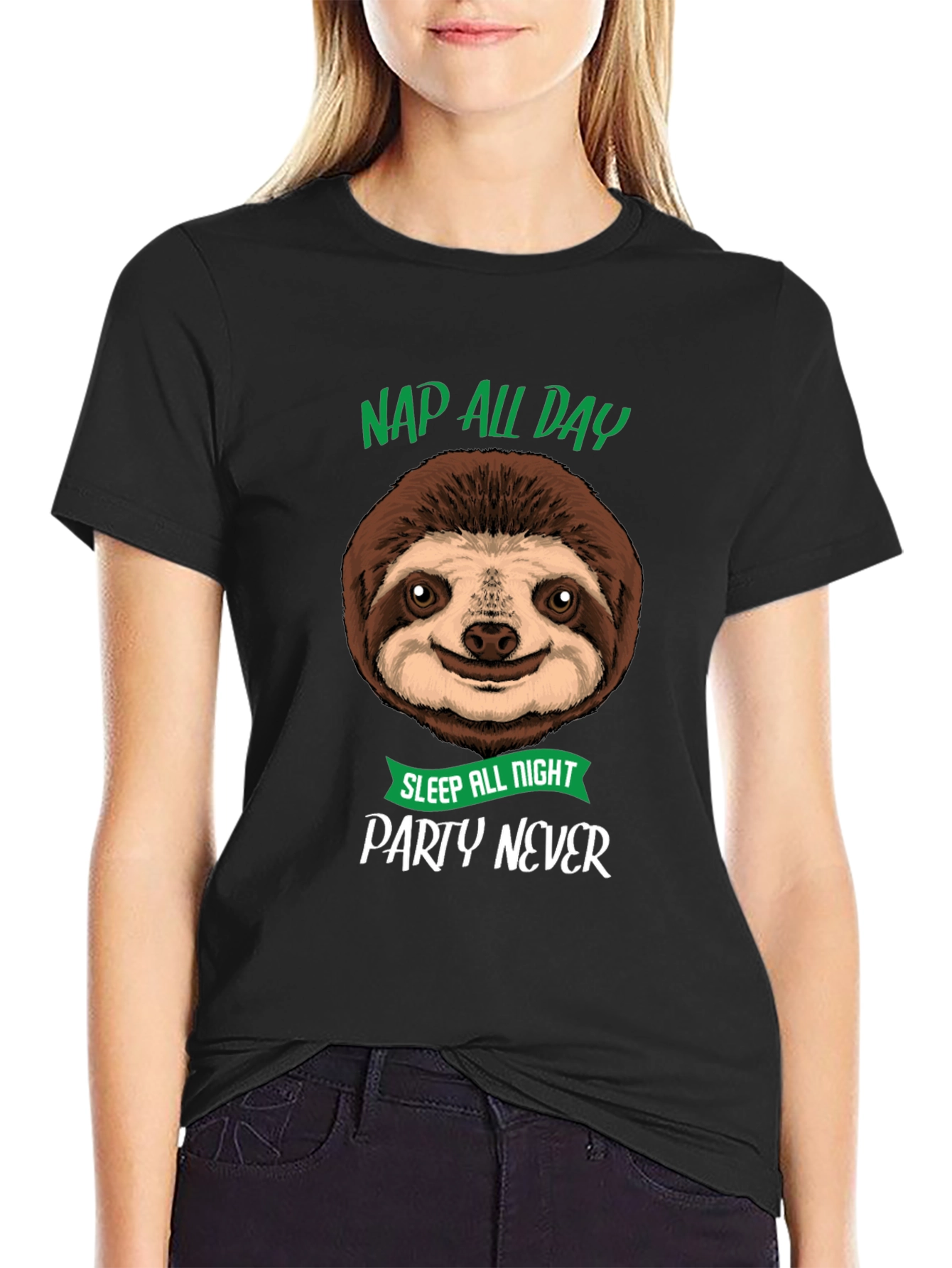 Nap All Day Sloth Graphic Tee