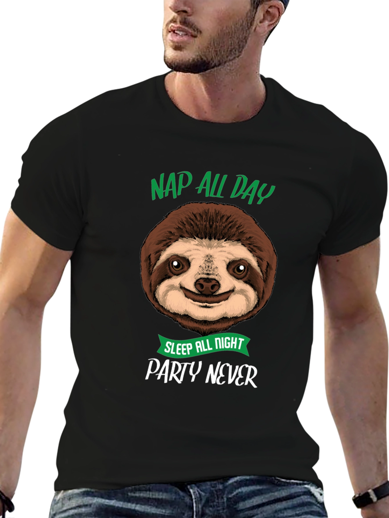 Nap All Day Sloth Graphic Tee