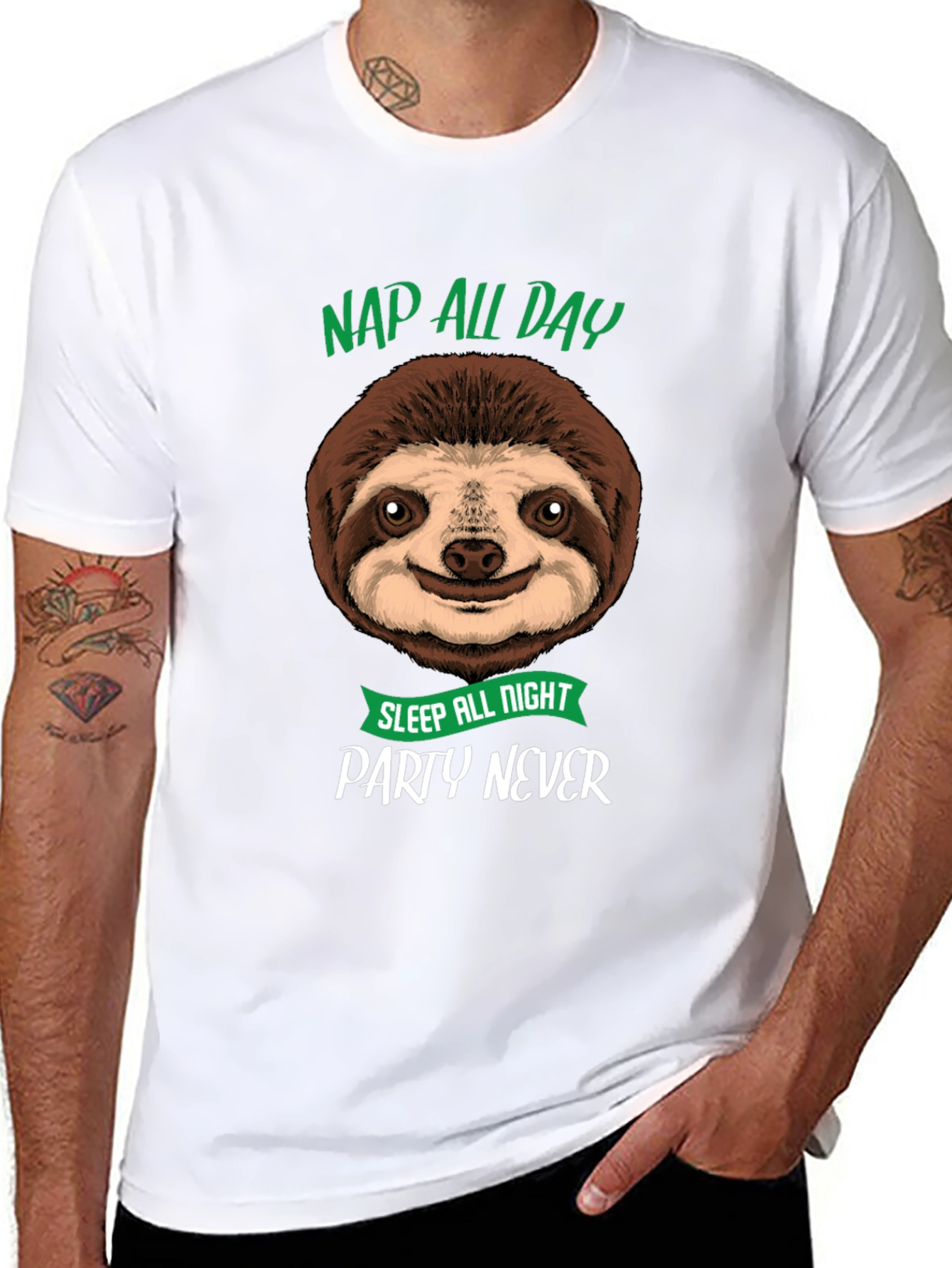 Nap All Day Sloth Graphic Tee