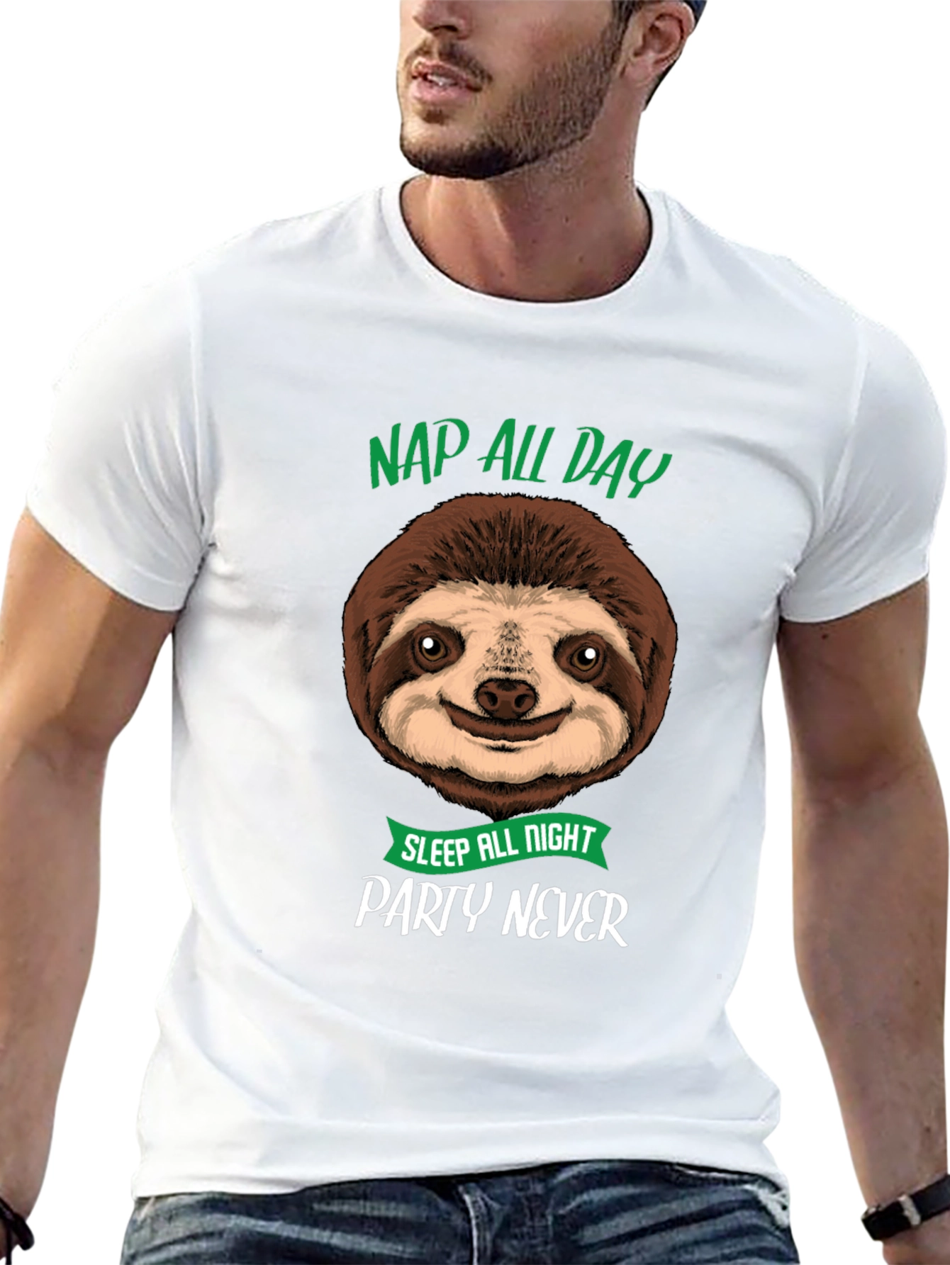 Nap All Day Sloth Graphic Tee