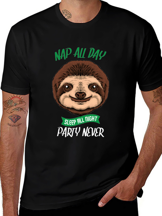 Nap All Day Sloth Graphic Tee