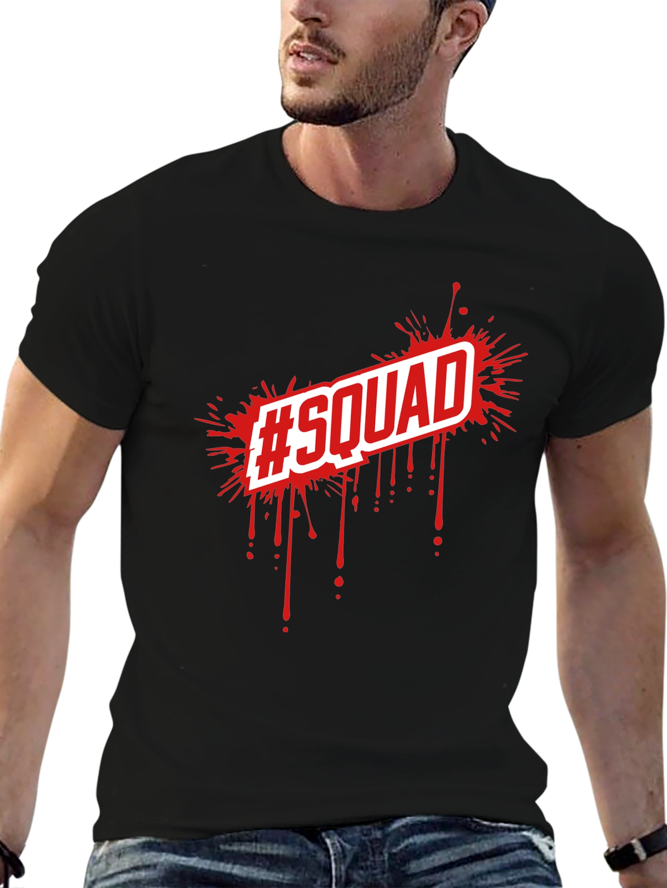 Squad Tee - Black Graphic T-Shirt