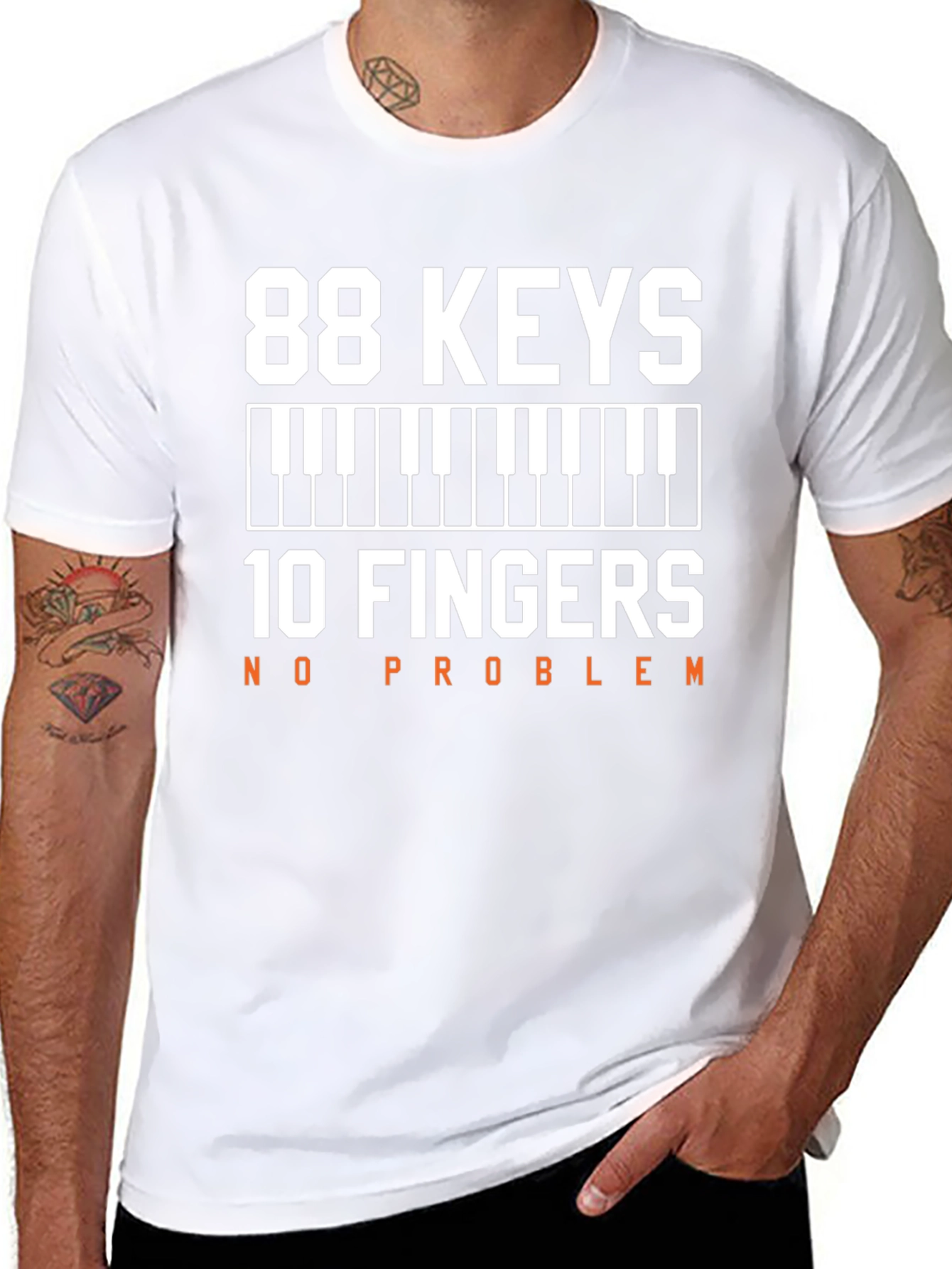88 Keys 10 Fingers No Problem T-Shirt