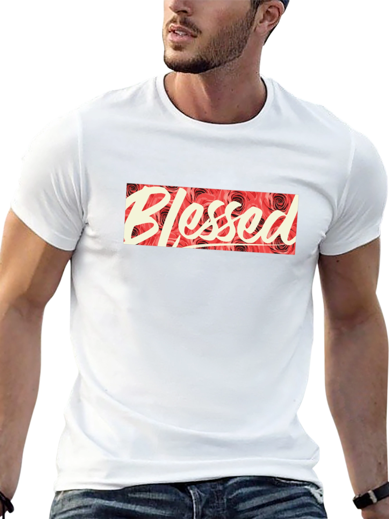 Blessed Floral Graphic Print Tee