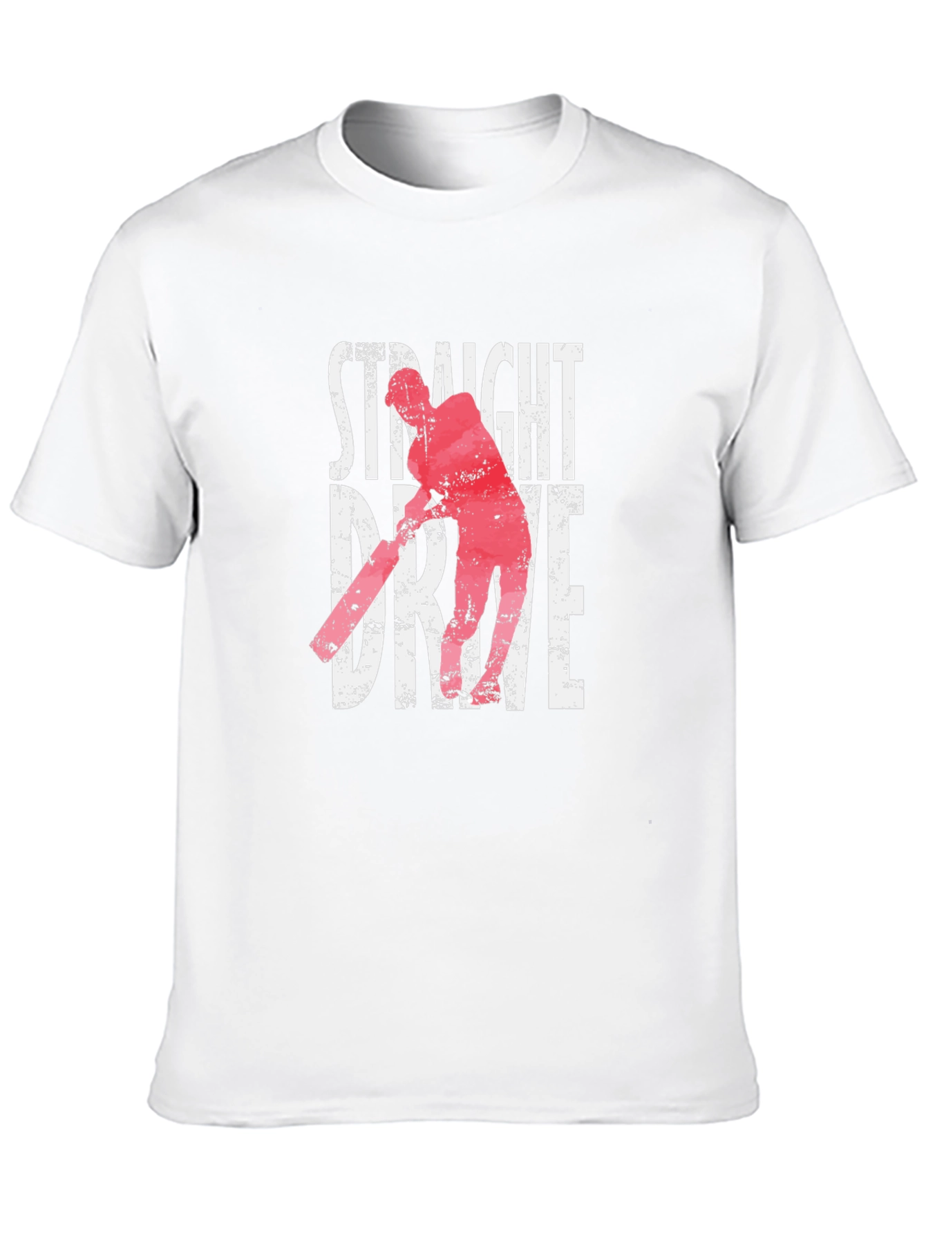 Straight Drive Cricket Player Graphic Tee - Black