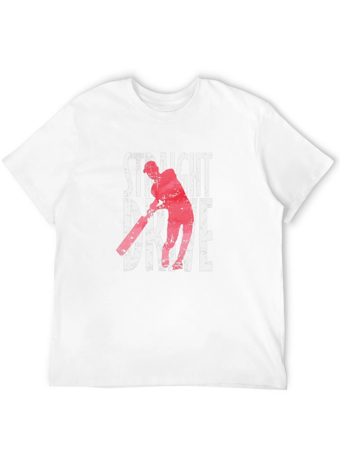 Straight Drive Cricket Player Graphic Tee - Black
