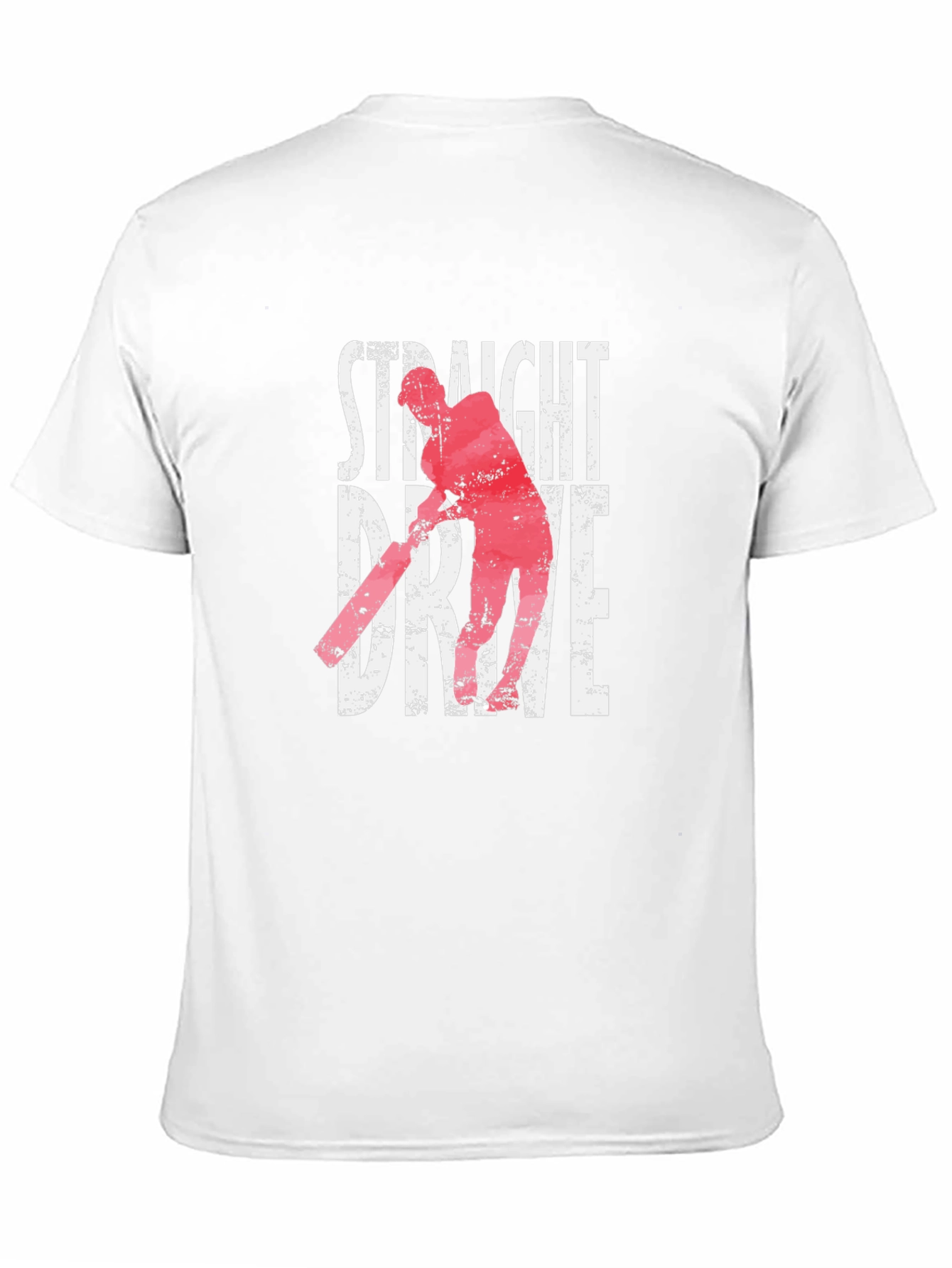 Straight Drive Cricket Player Graphic Tee - Black