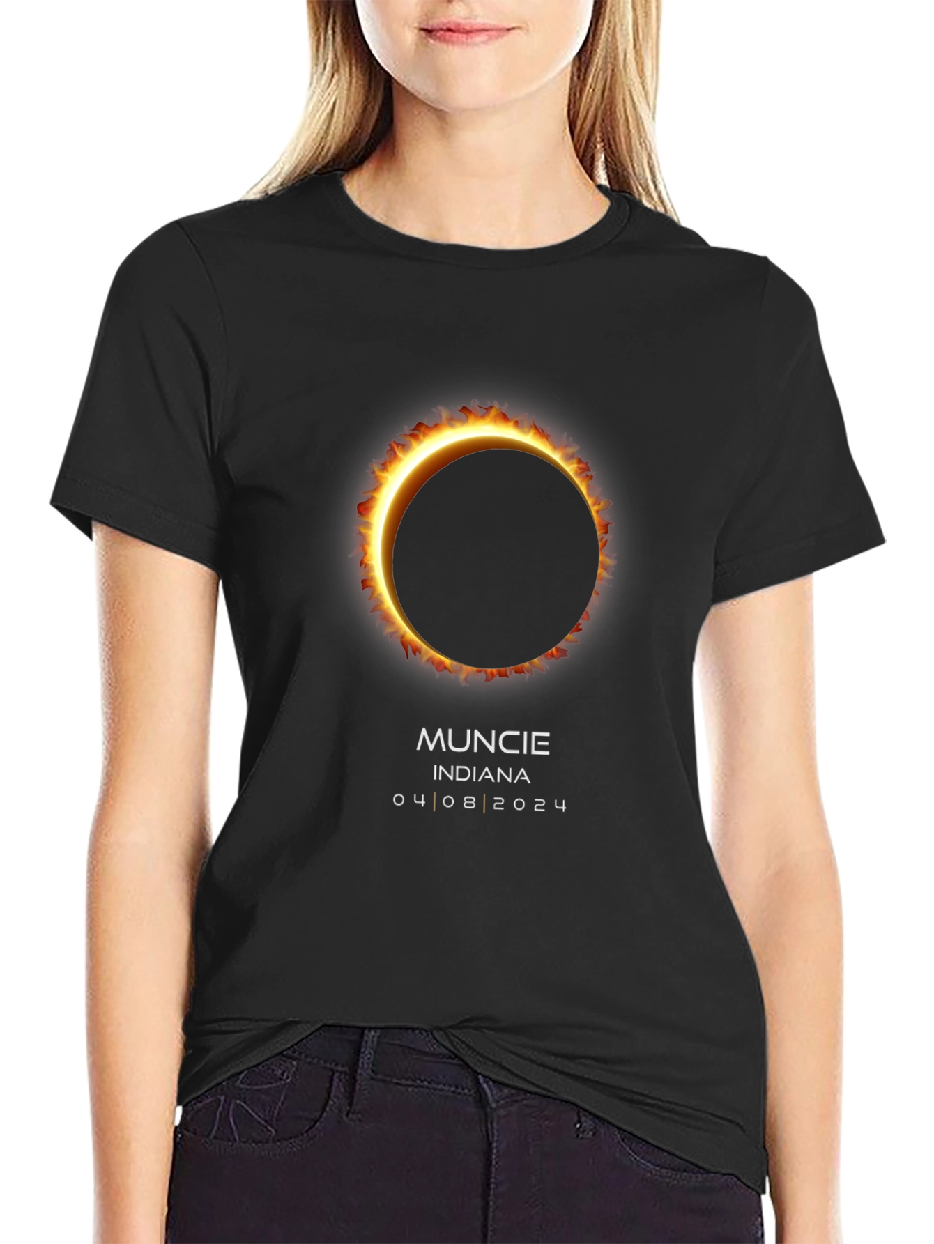 Muncie Indiana 2024 Solar Eclipse T-Shirt