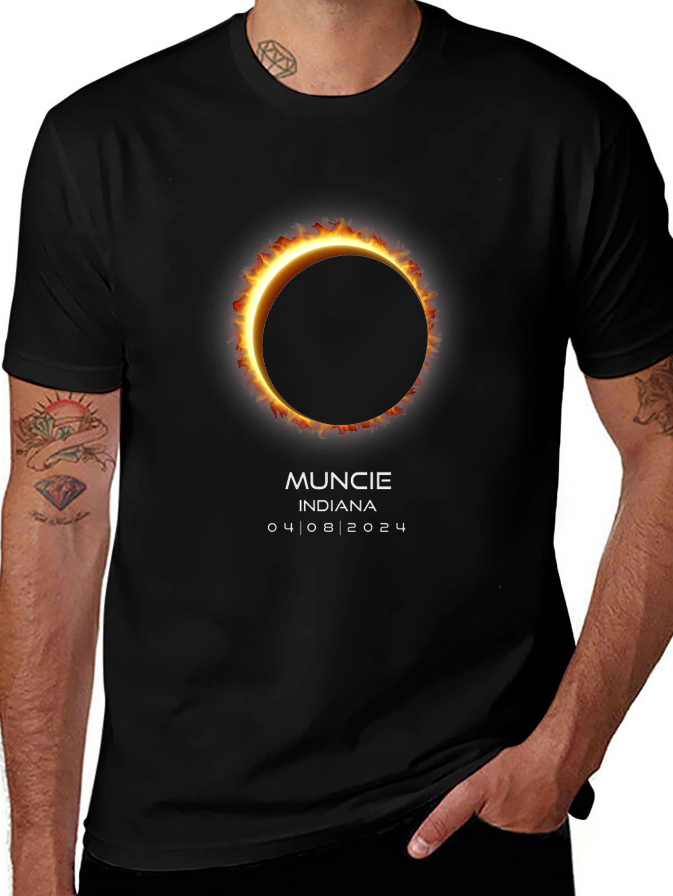 Muncie Indiana 2024 Solar Eclipse T-Shirt
