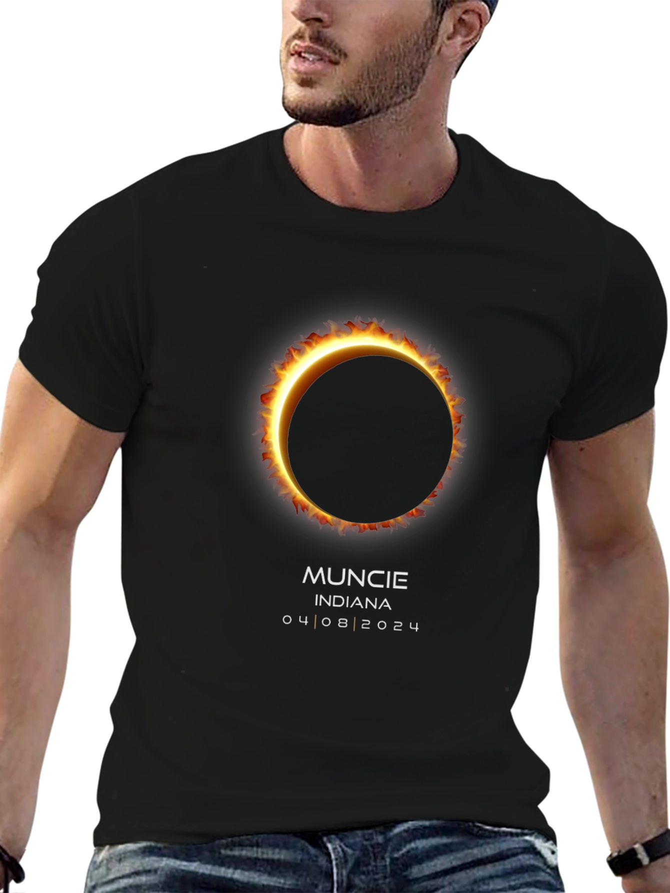 Muncie Indiana 2024 Solar Eclipse T-Shirt