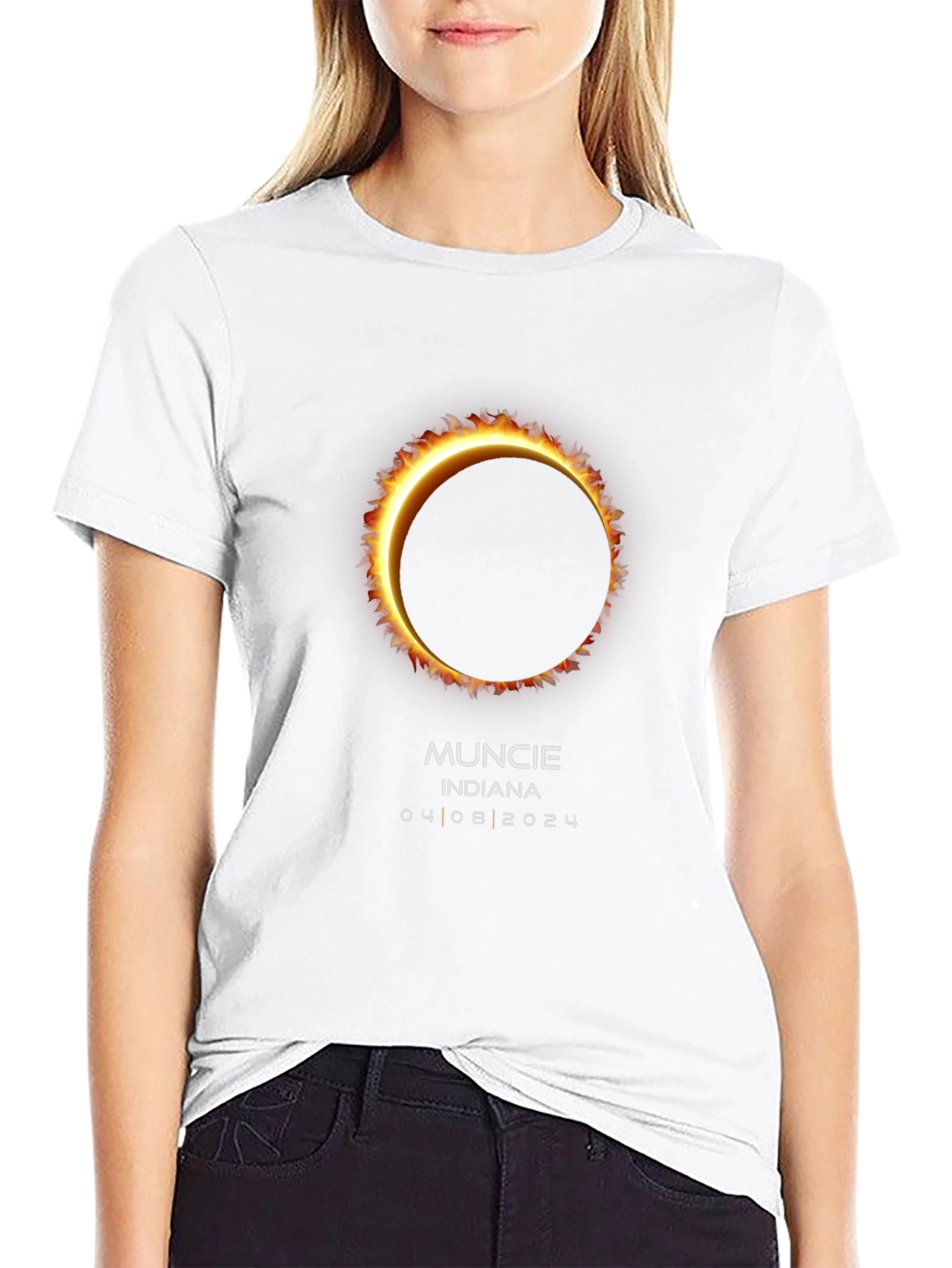 Muncie Indiana 2024 Solar Eclipse T-Shirt