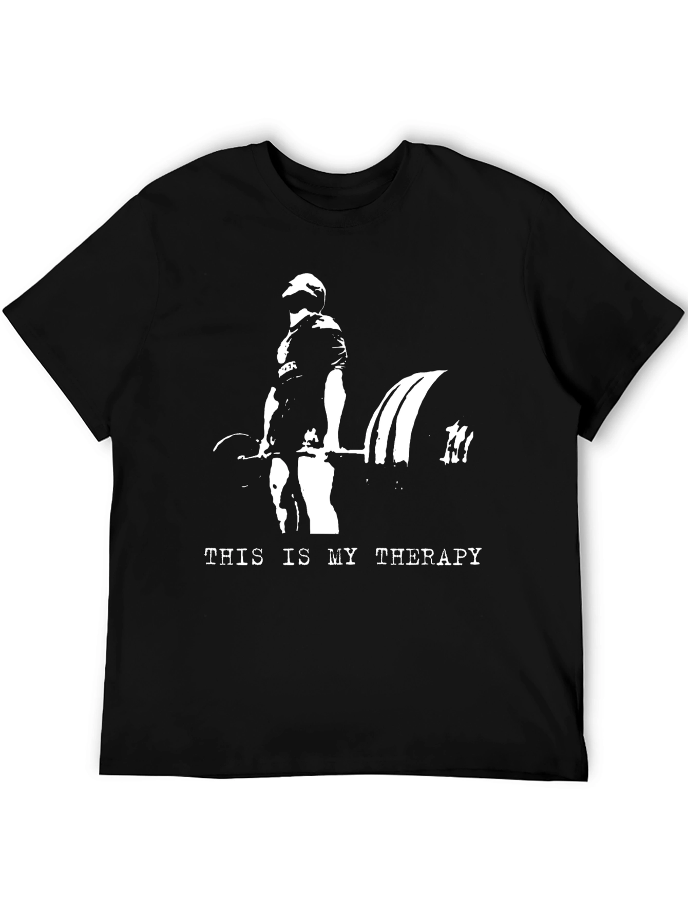 Weightlifting Therapy T-Shirt - Black Gym Tee