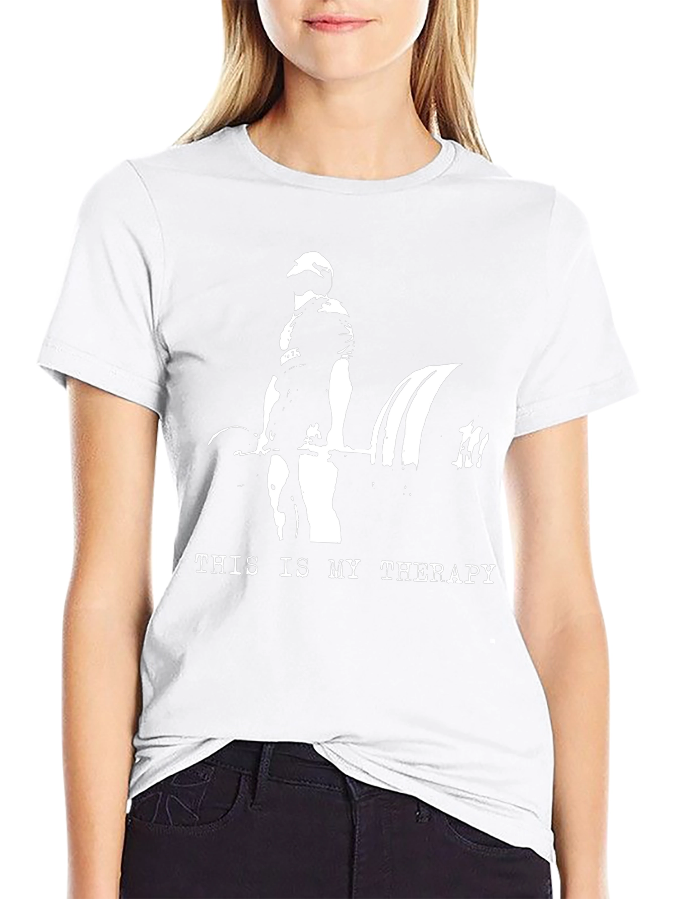 Weightlifting Therapy T-Shirt - Black Gym Tee