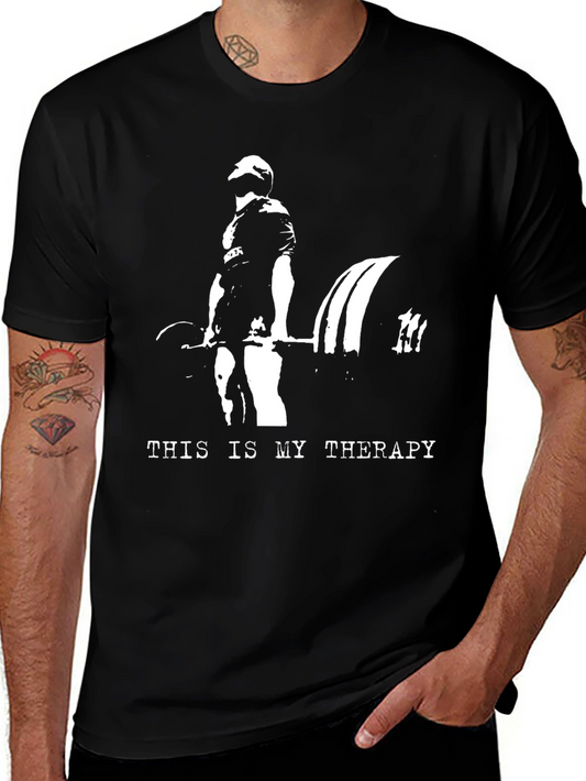 Weightlifting Therapy T-Shirt - Black Gym Tee