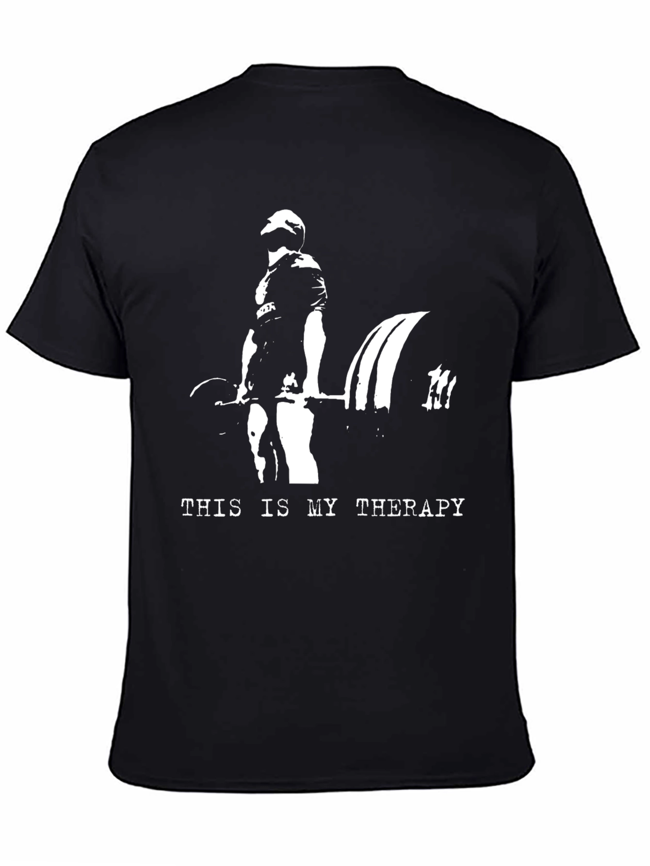 Weightlifting Therapy T-Shirt - Black Gym Tee