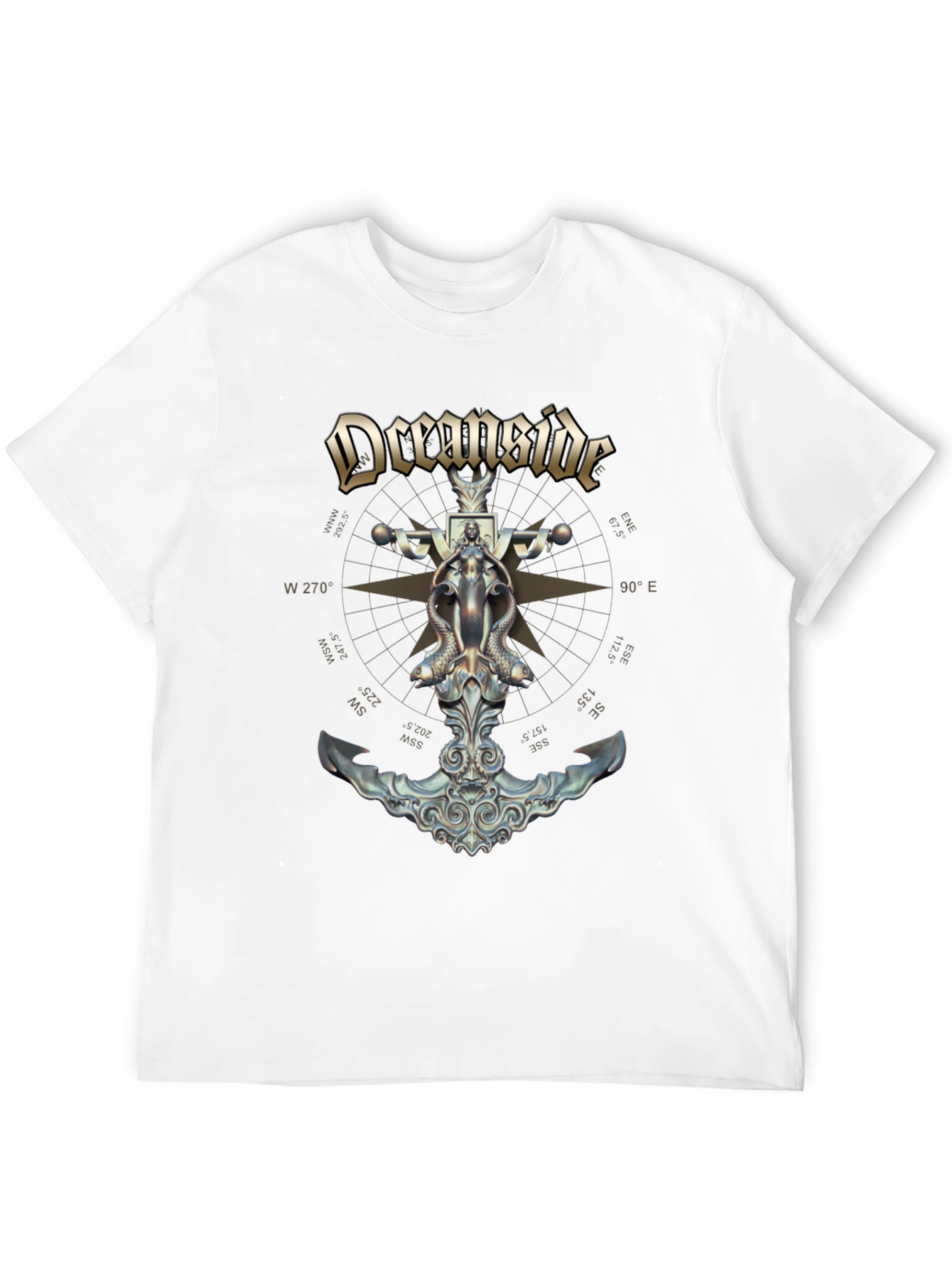 Oceanside Anchor Compass Graphic T-Shirt