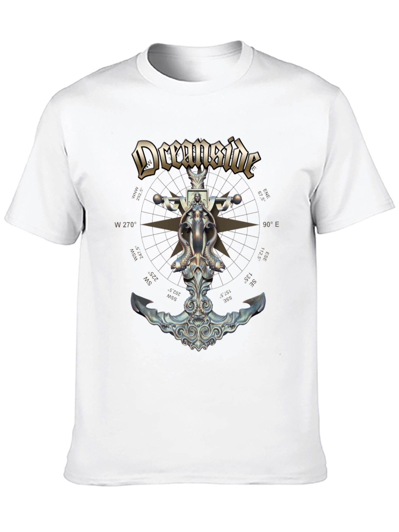Oceanside Anchor Compass Graphic T-Shirt